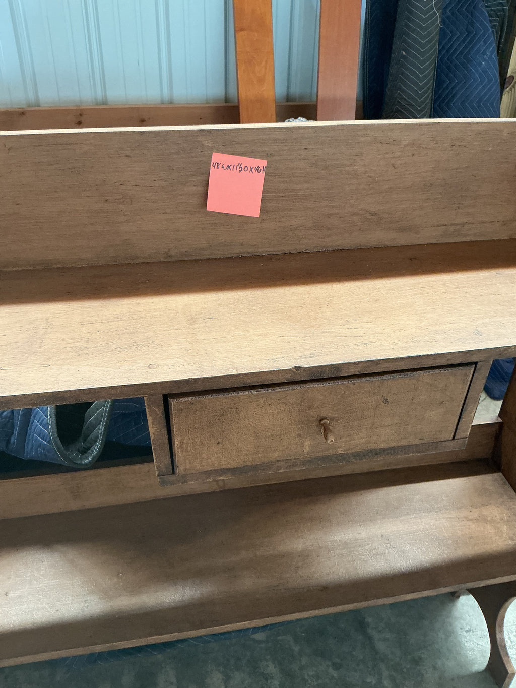 Bucket bench with drawer