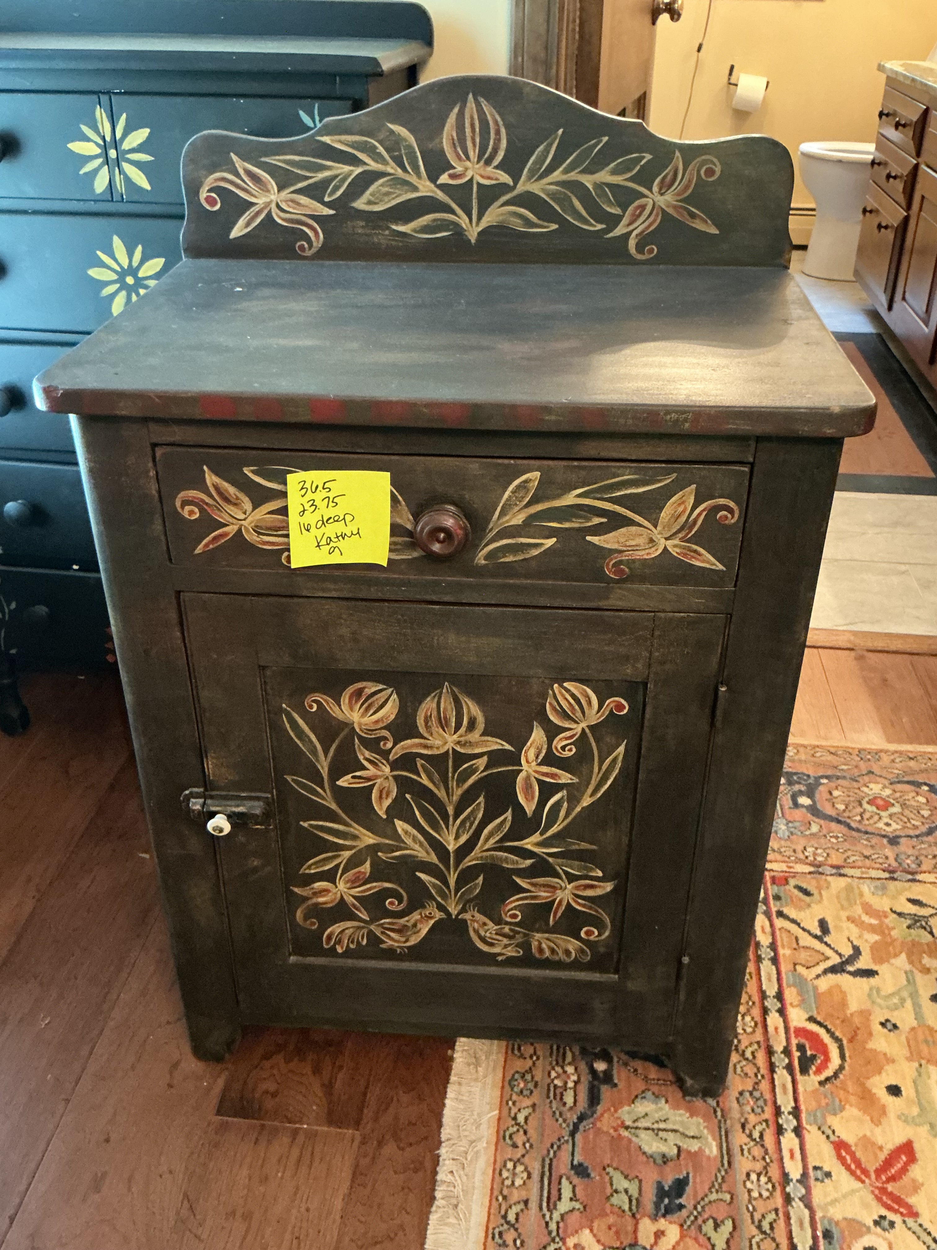 Kathy Graybill one drawer over one door cupboard. Ships white glove for $250