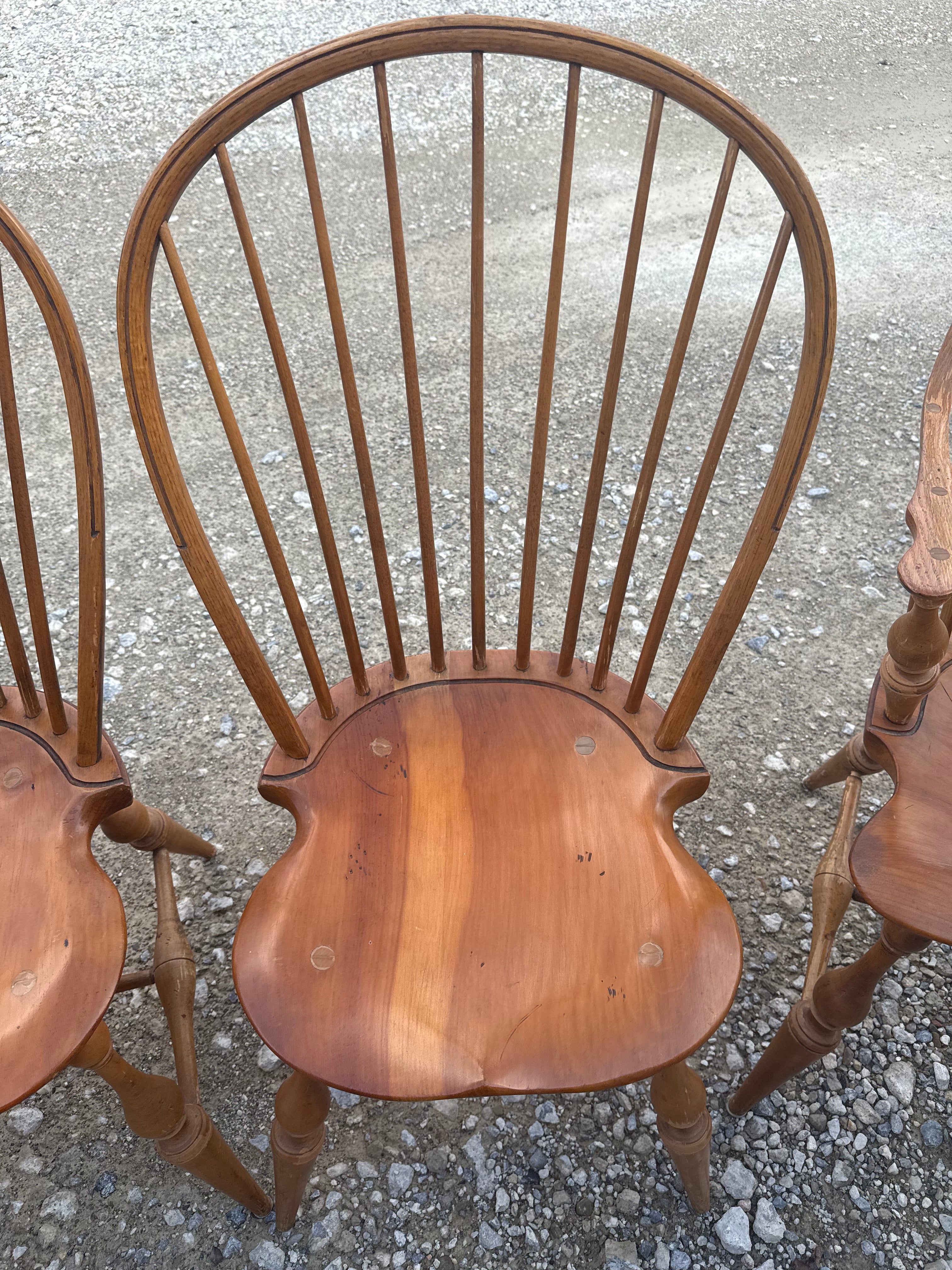 Six D.R. Dimes Windsor Chairs