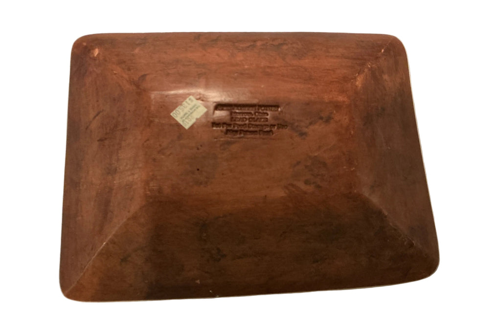 11.5” by 8.5” redware plate by Turtlecreek Potters