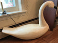 Large wooden swan