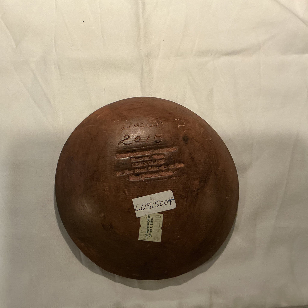 6” Redware plate by Dawn P. Of Turtlecreek Potters