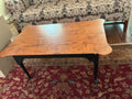 Original JL Treharn porringer coffee table with tiger maple top