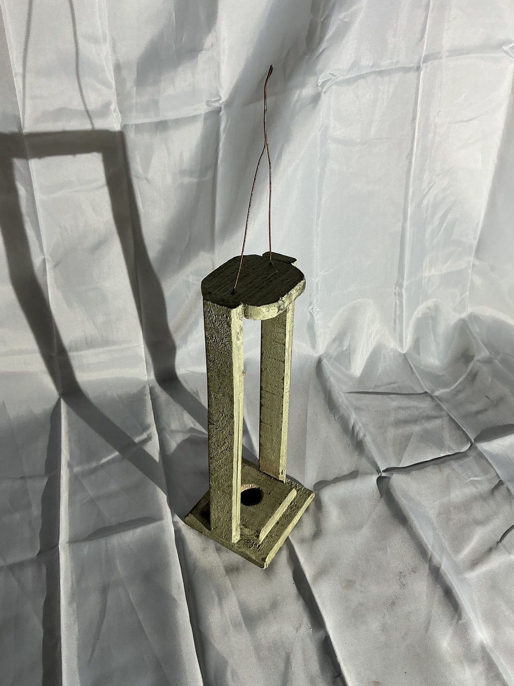 2 piece hanging wood lantern