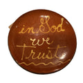 12” Redware plate by Betty Lou of Turtlecreek Potters