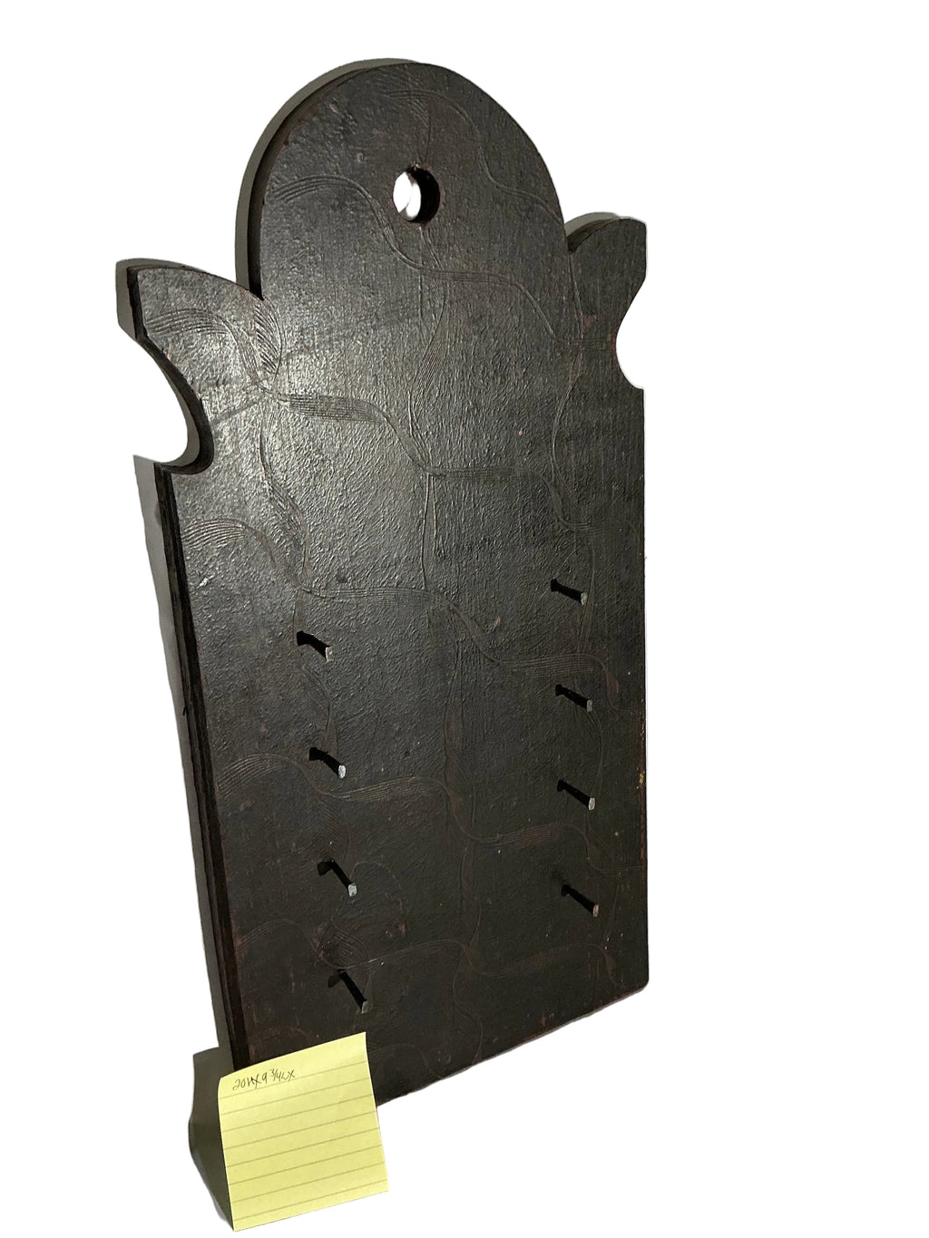 Hand grained key shelf