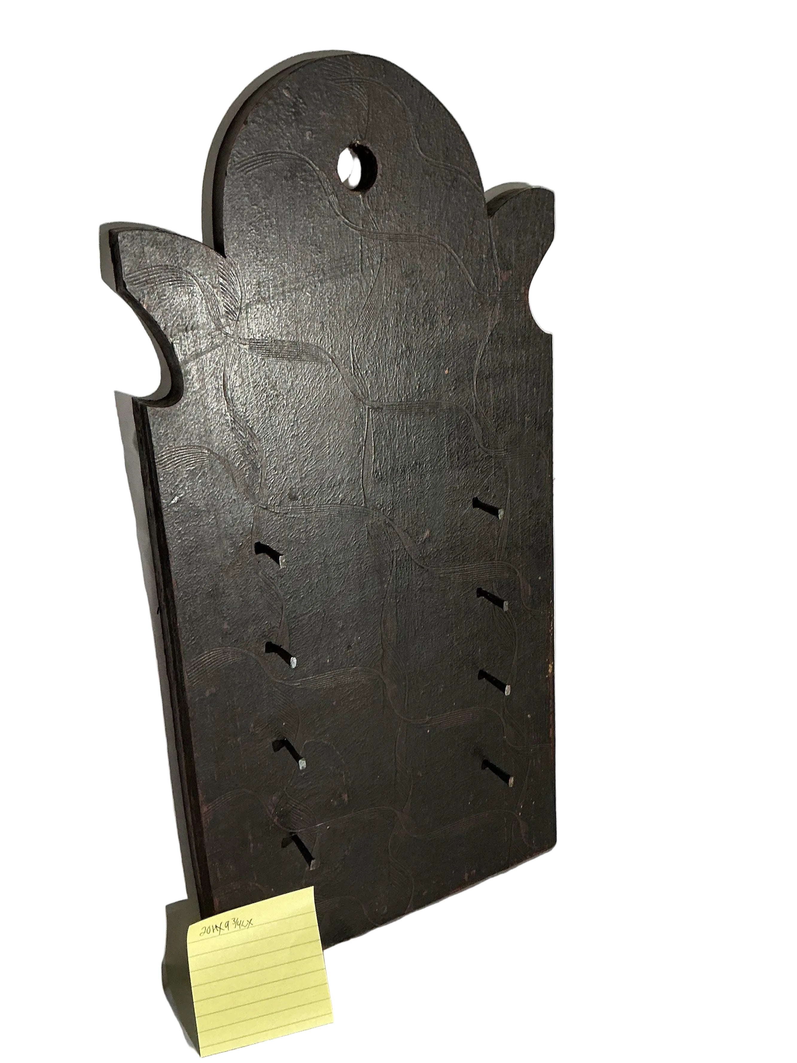 Hand grained key shelf