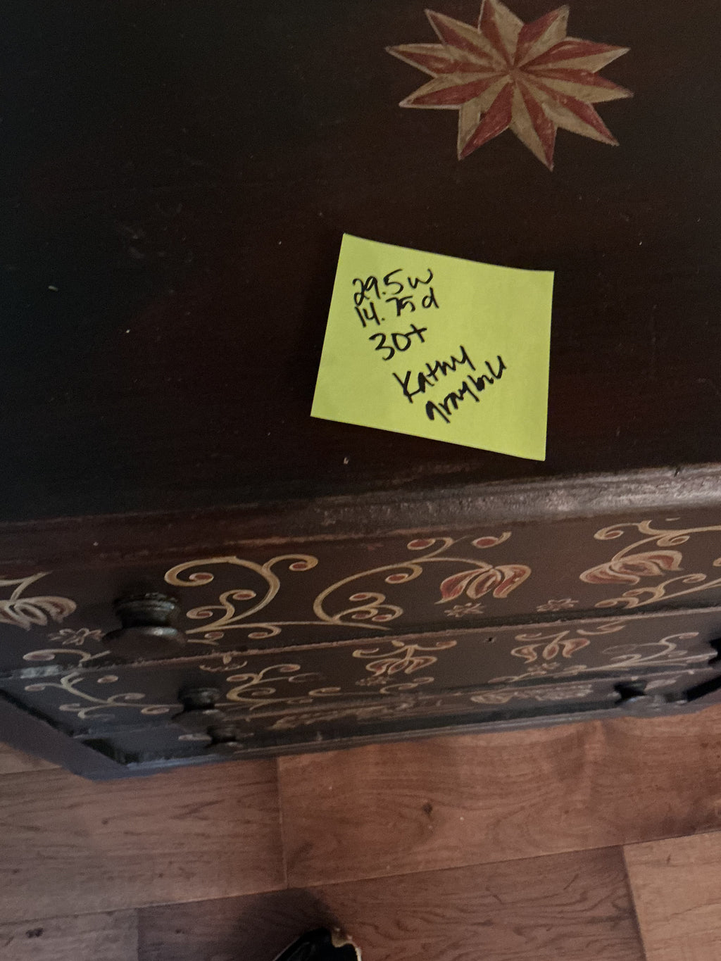 Kathy Graybill 3 drawer chest. Ships white glove for $250