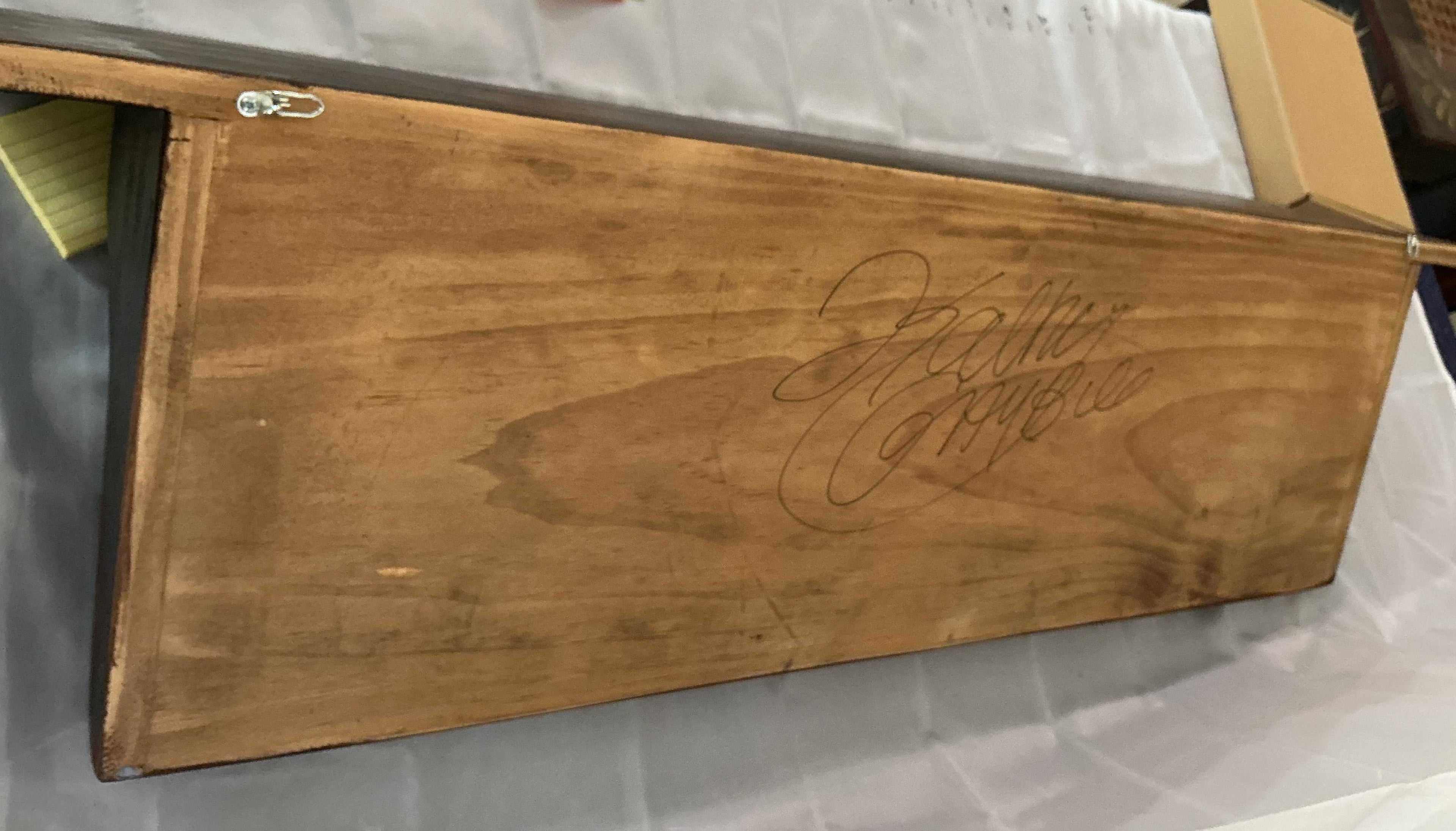 Hand painted wall shelf by Kathy Graybill