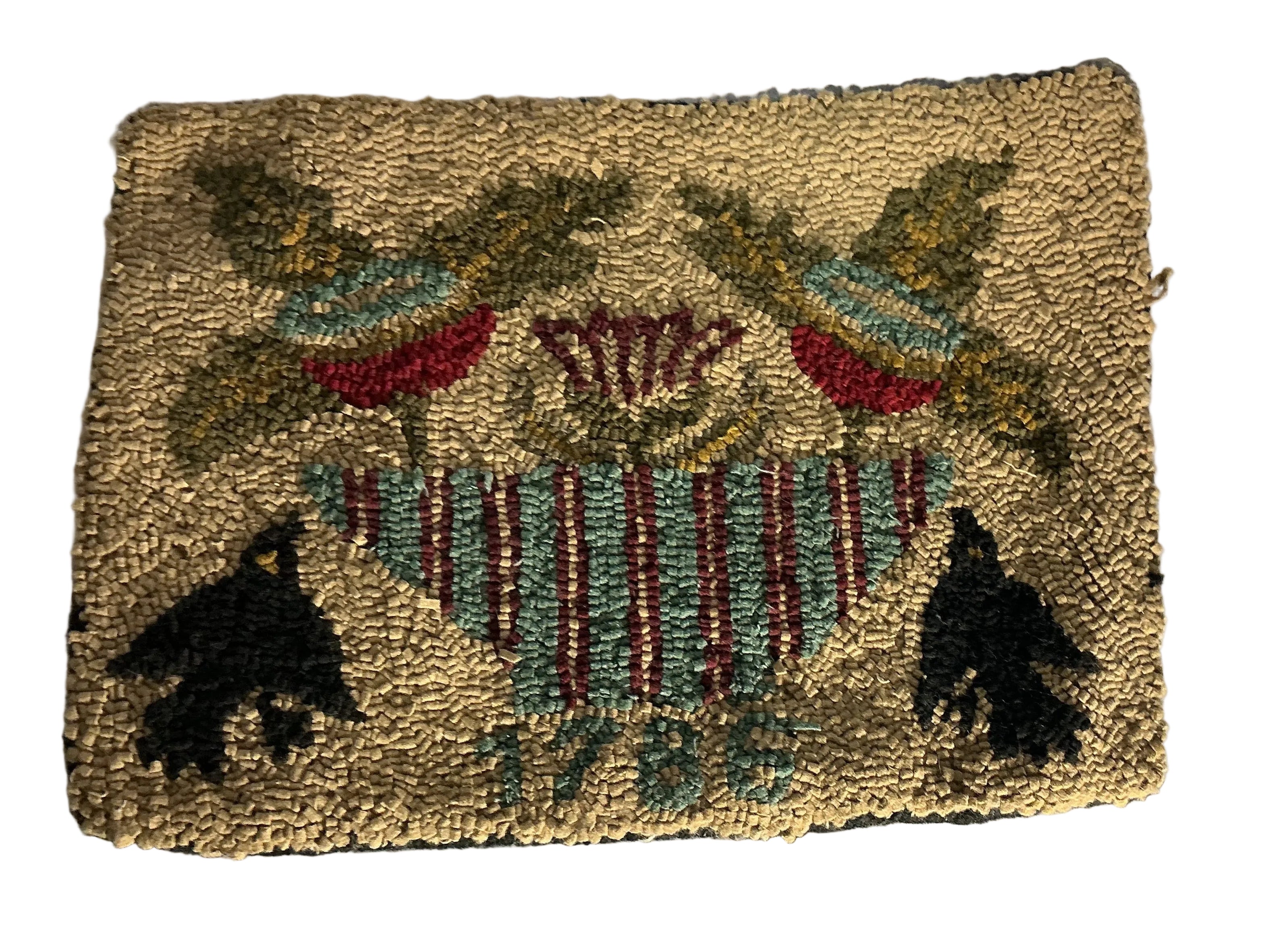 “1786” hooked rug