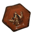 10” redware plate by Sandra Fox of Cabin Craft by Cazan Pottery