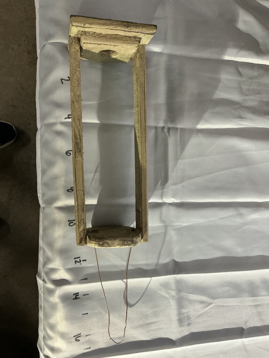 2 piece hanging wood lantern