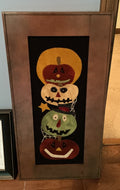 Hand made pumpkin sign on felt