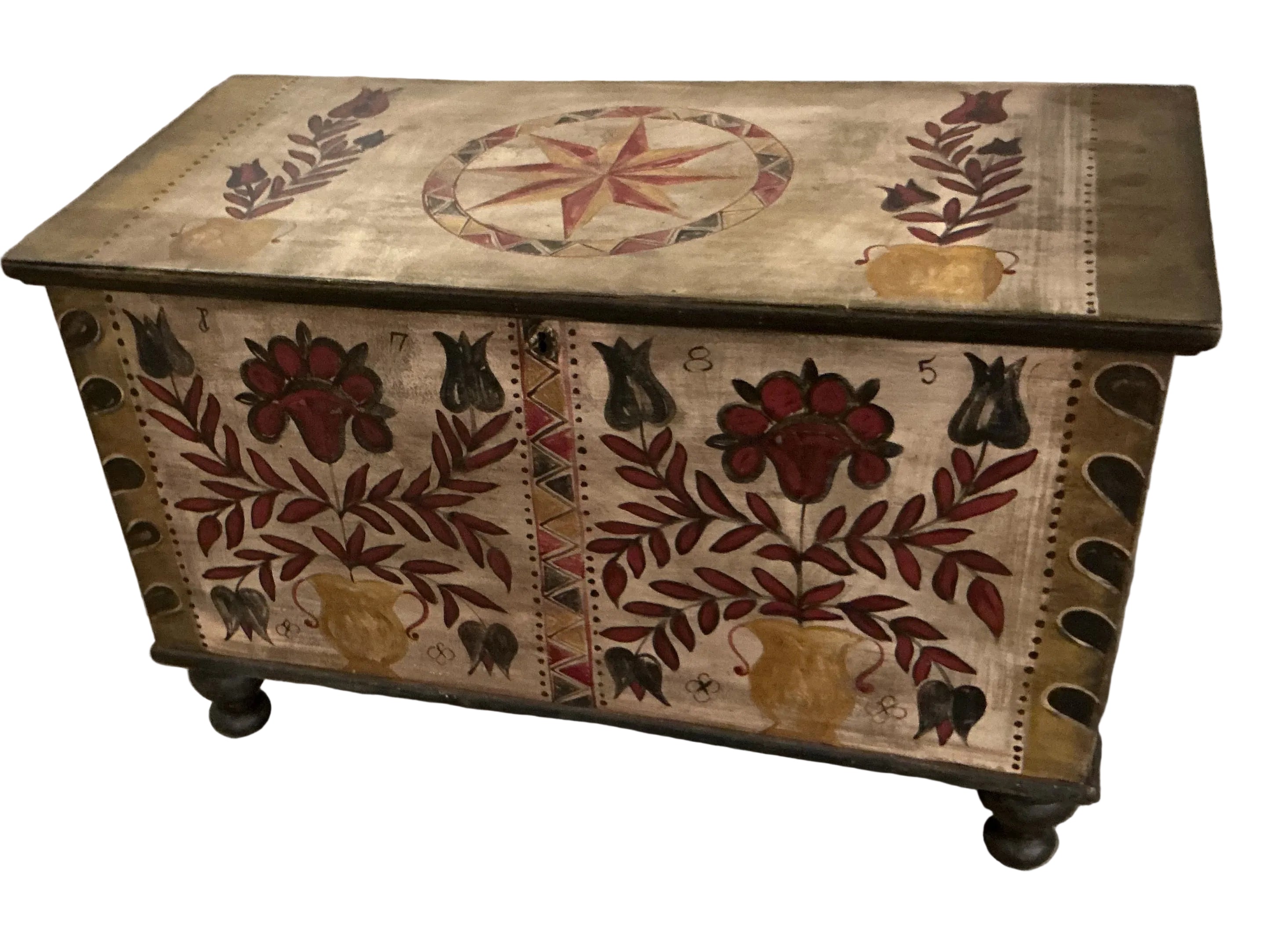 Hand painted trunk by Kathy Graybill