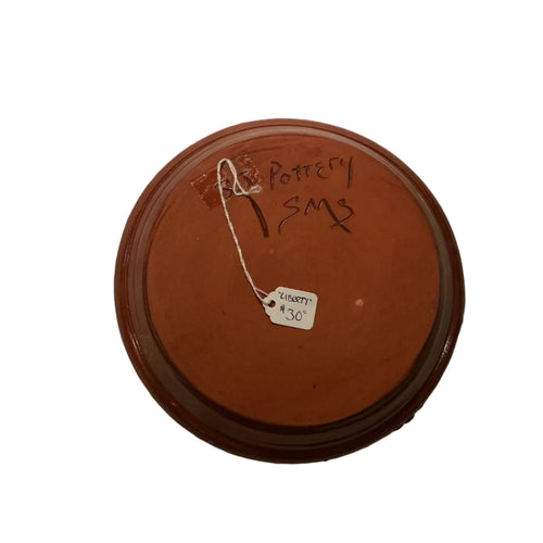 7.5” redware plate by Susan Skinner of SJ Pottery