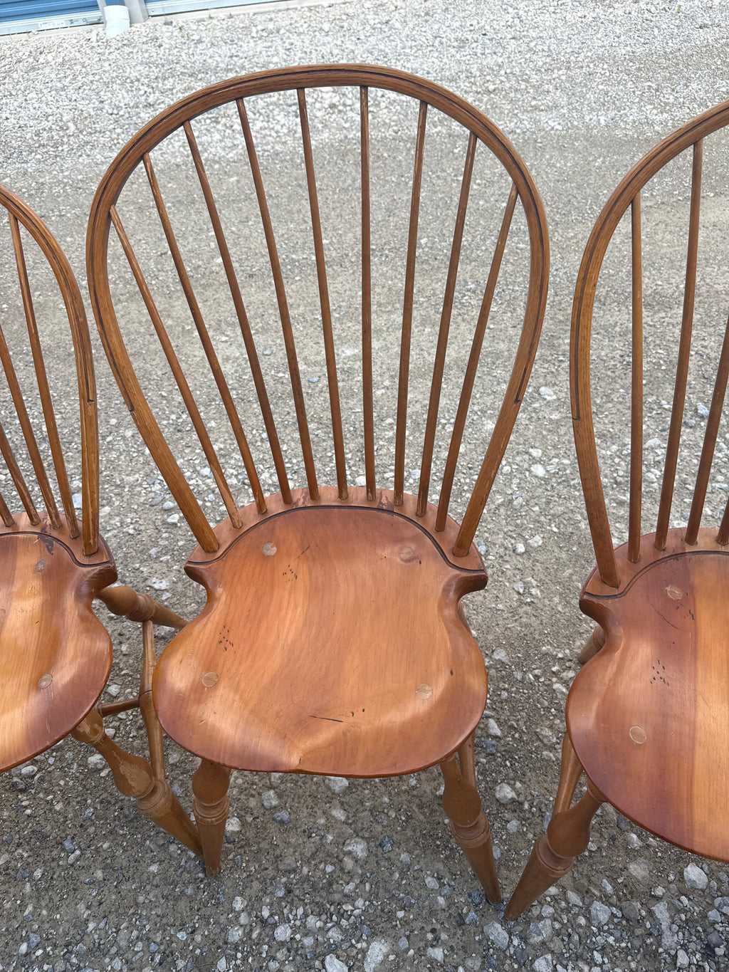Six D.R. Dimes Windsor Chairs