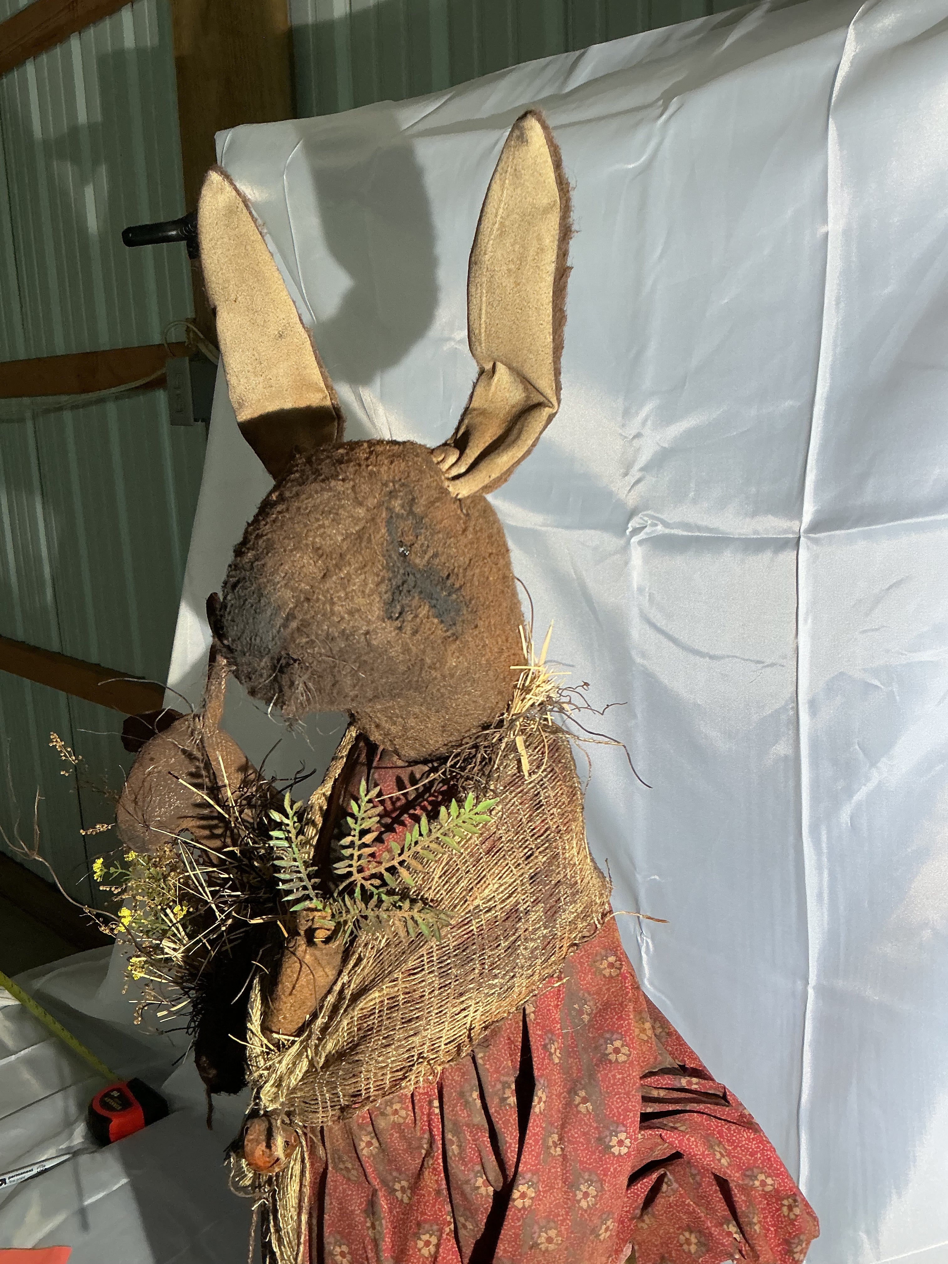 36” tall hand made bunny