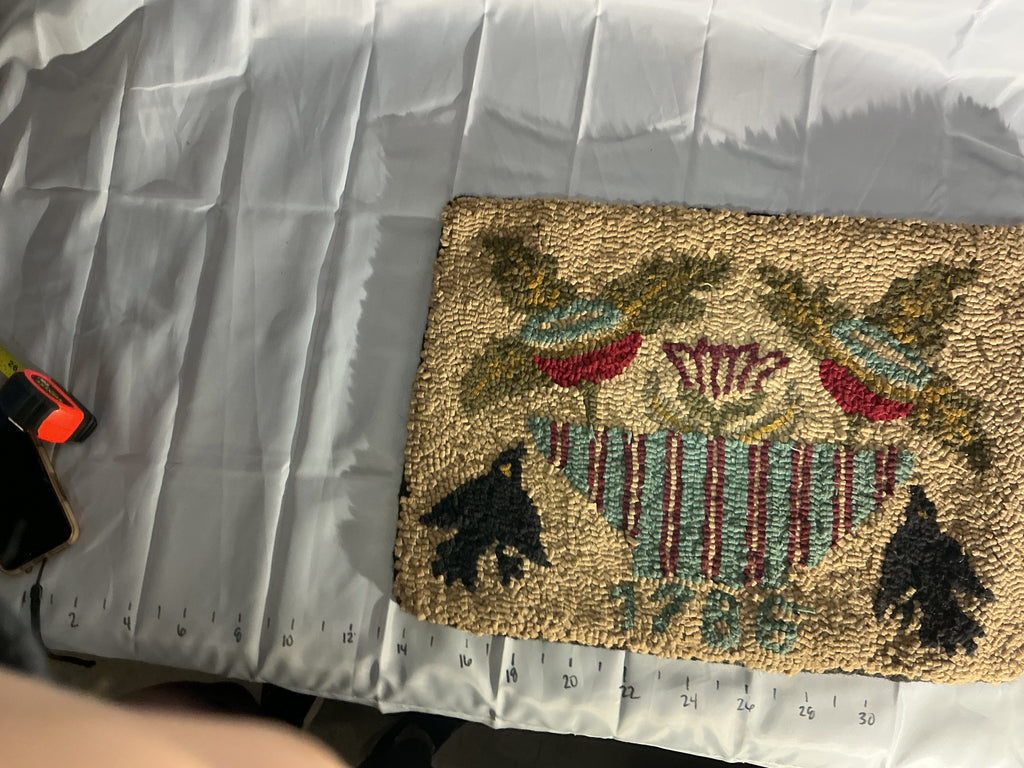 “1786” hooked rug