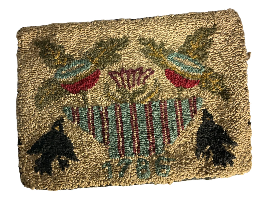 “1786” hooked rug