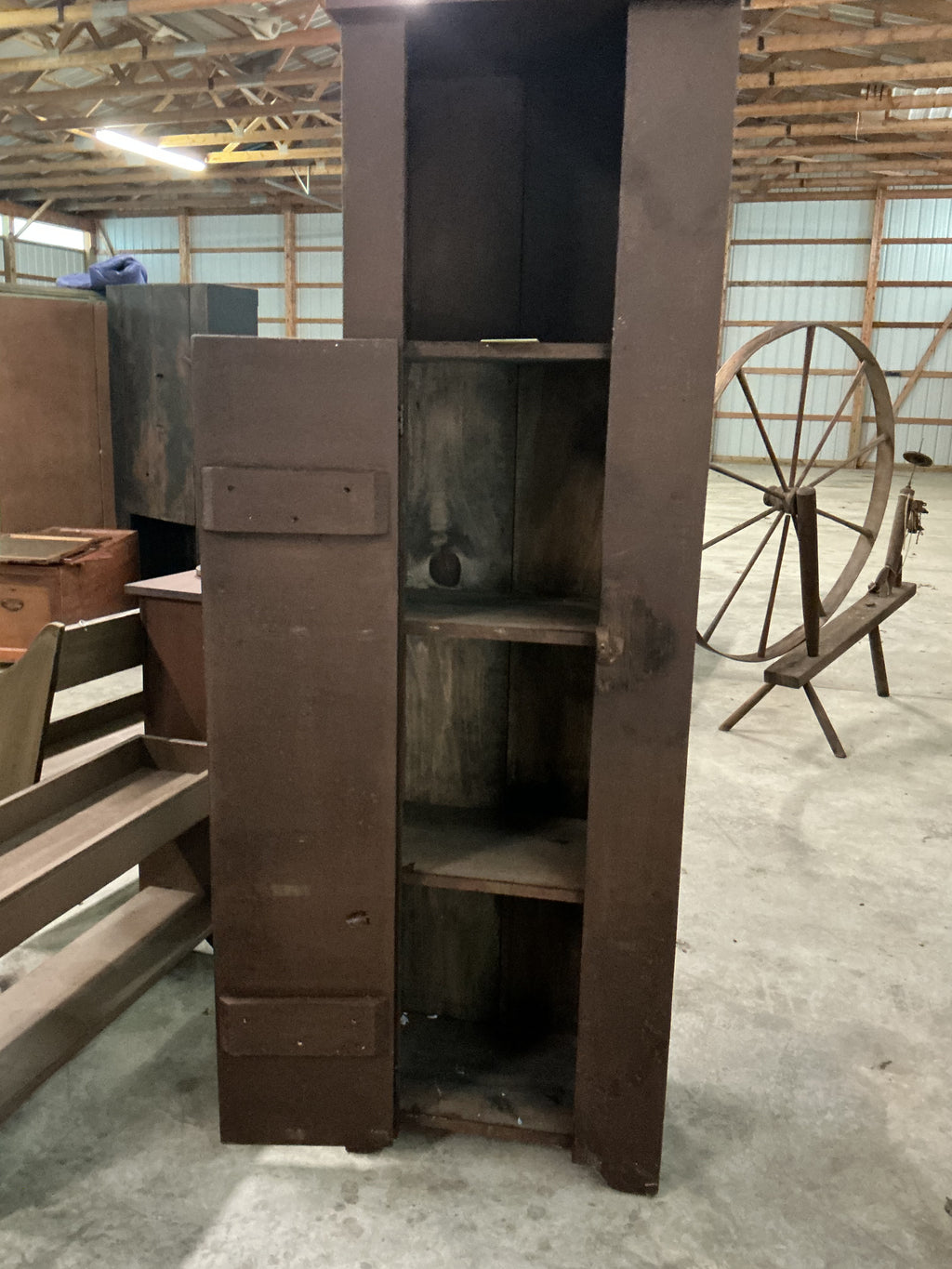 Pantry cupboard in tinderbox brown
