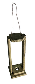 2 piece hanging wood lantern
