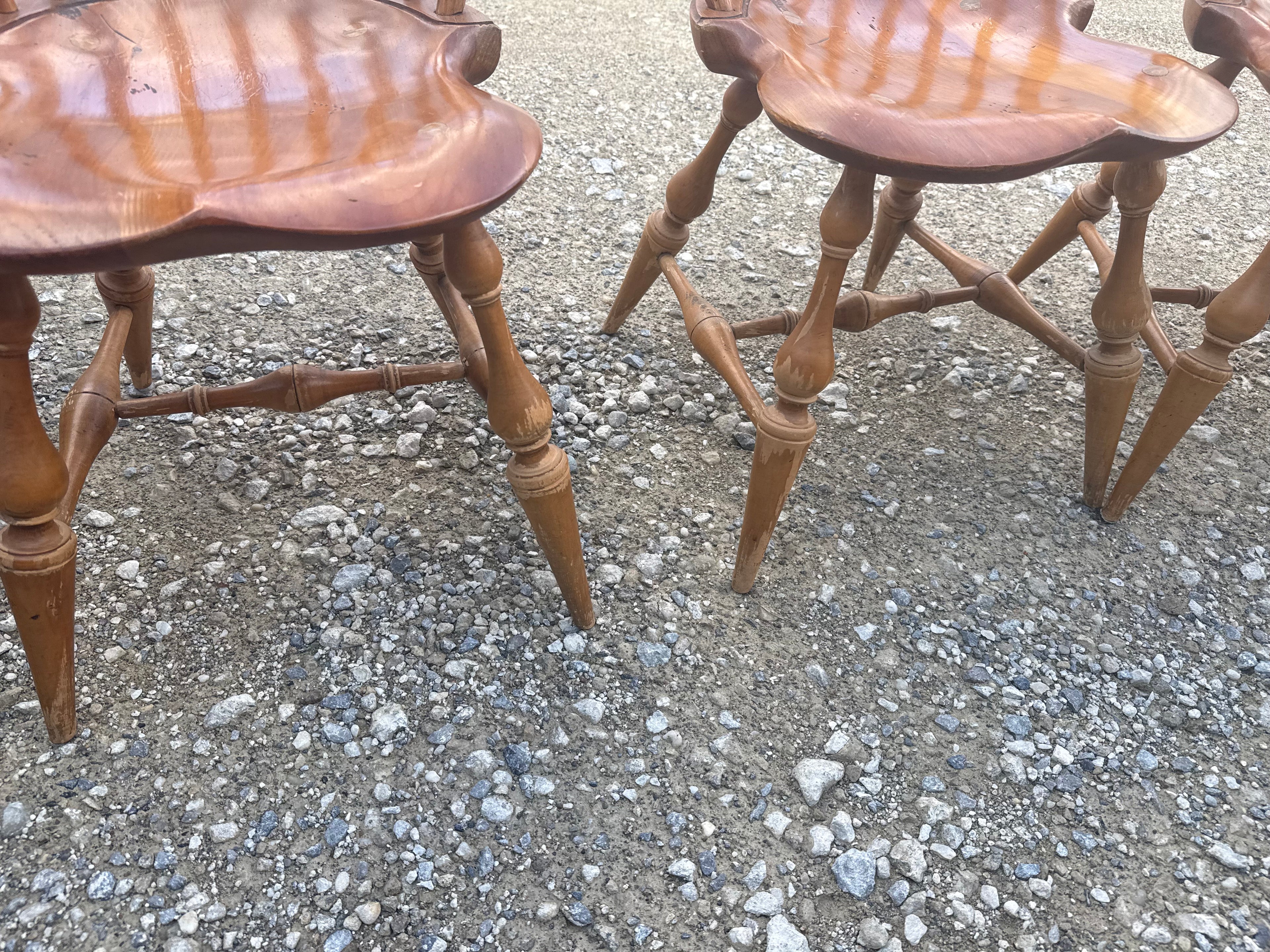 Six D.R. Dimes Windsor Chairs