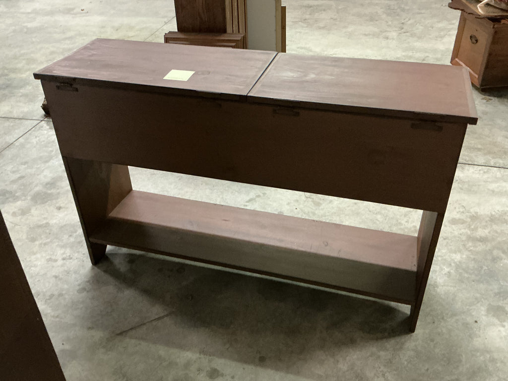 Double lidded bin/bench