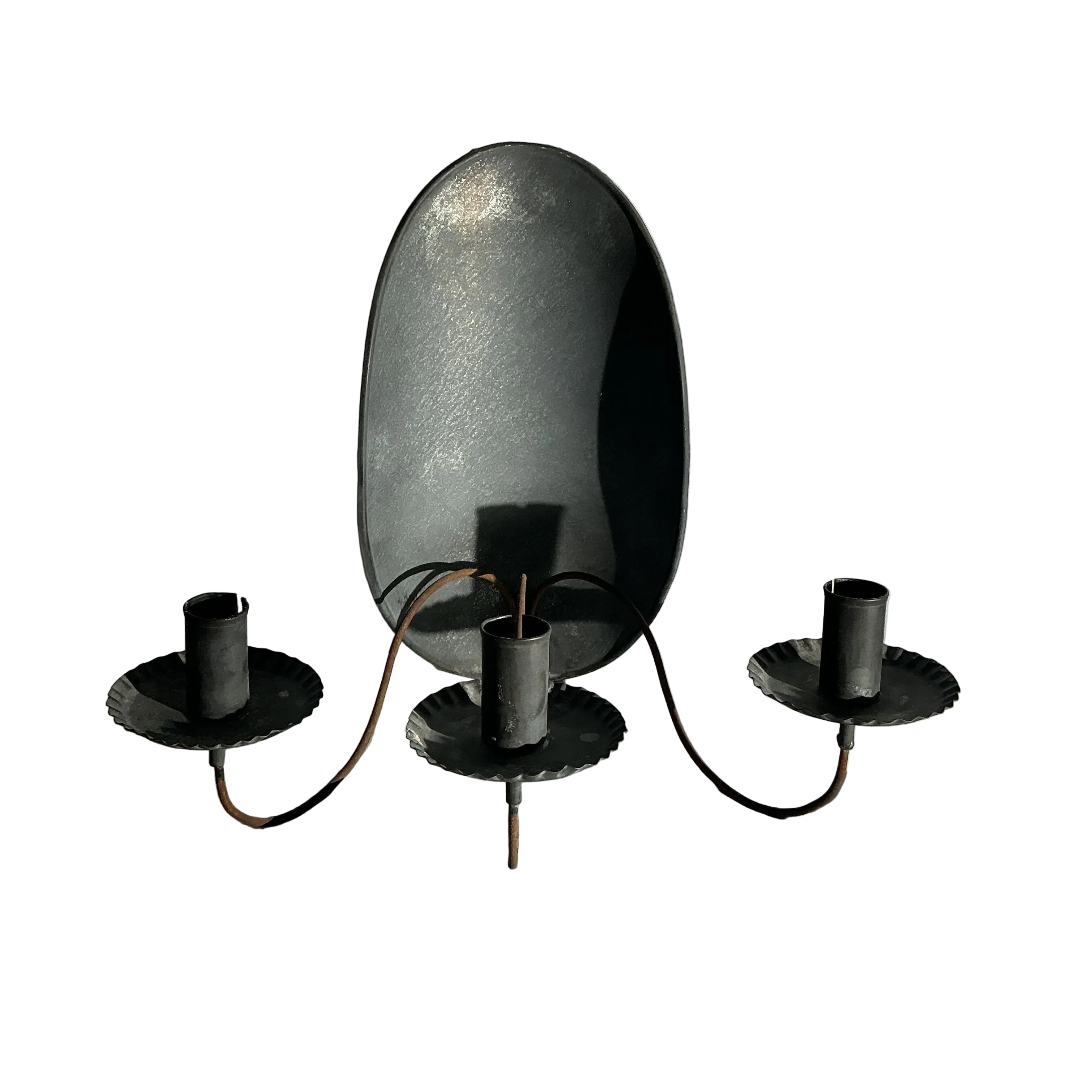 3 arm tin wall sconce by Carriage House Lighting