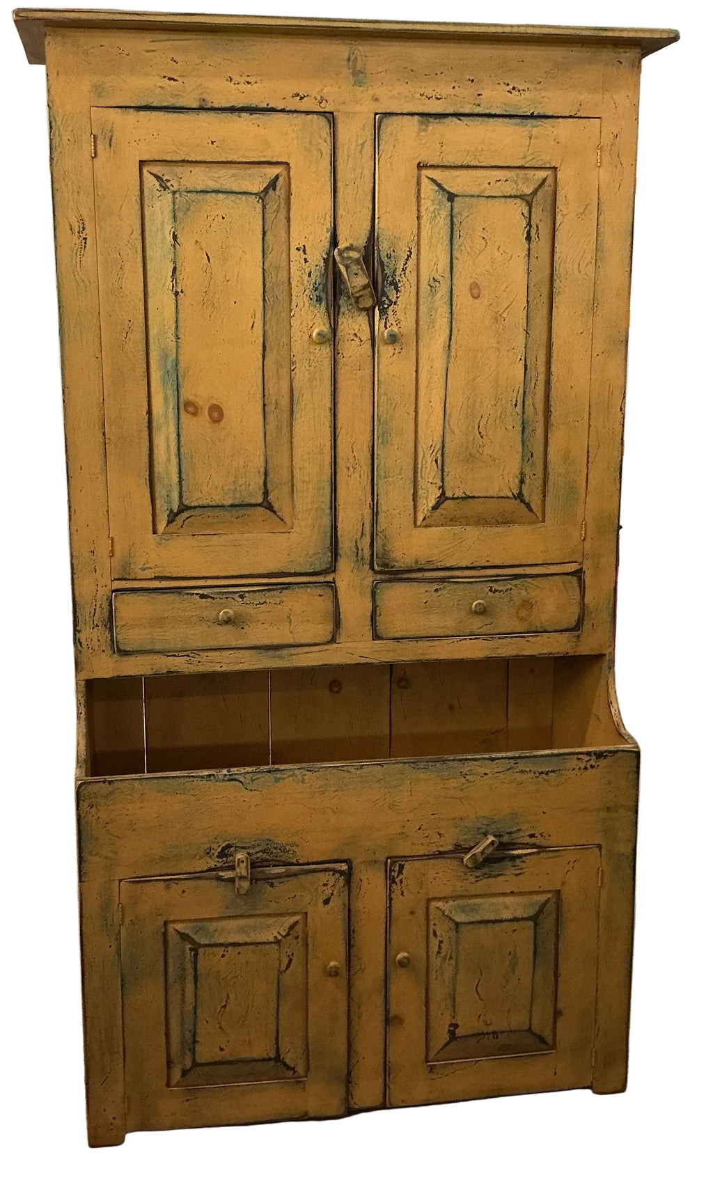 One piece mustard drysink cupboard