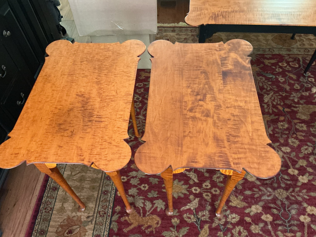 2 original JL Treharn porringer side tables. Price is for the pair