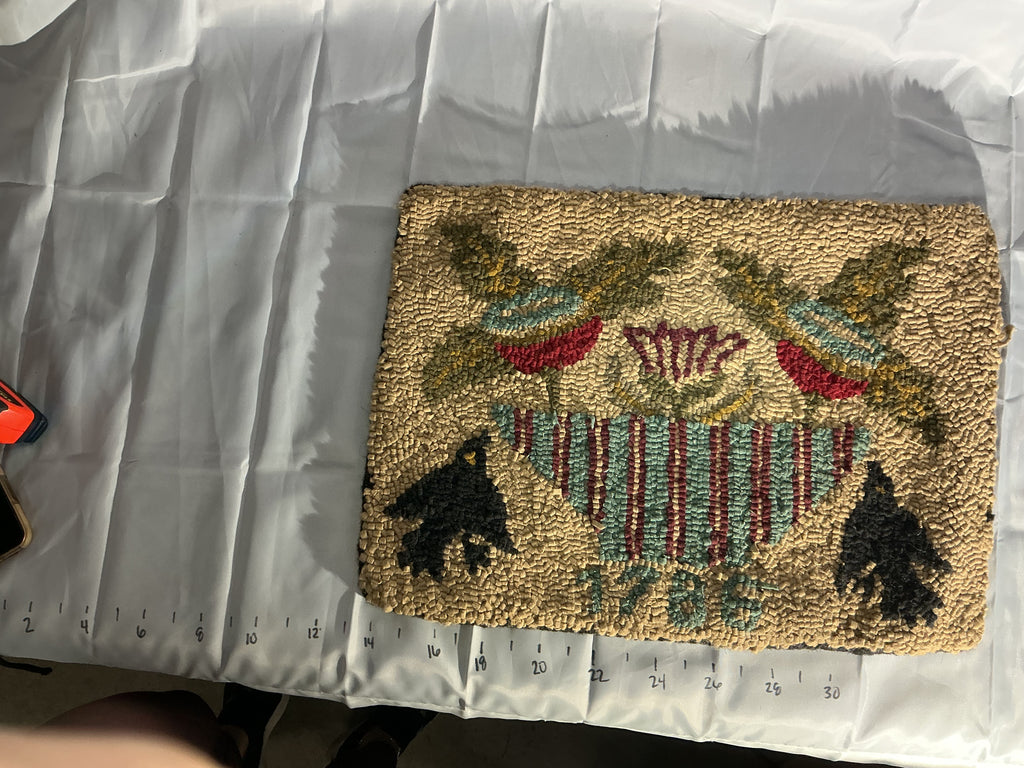 “1786” hooked rug
