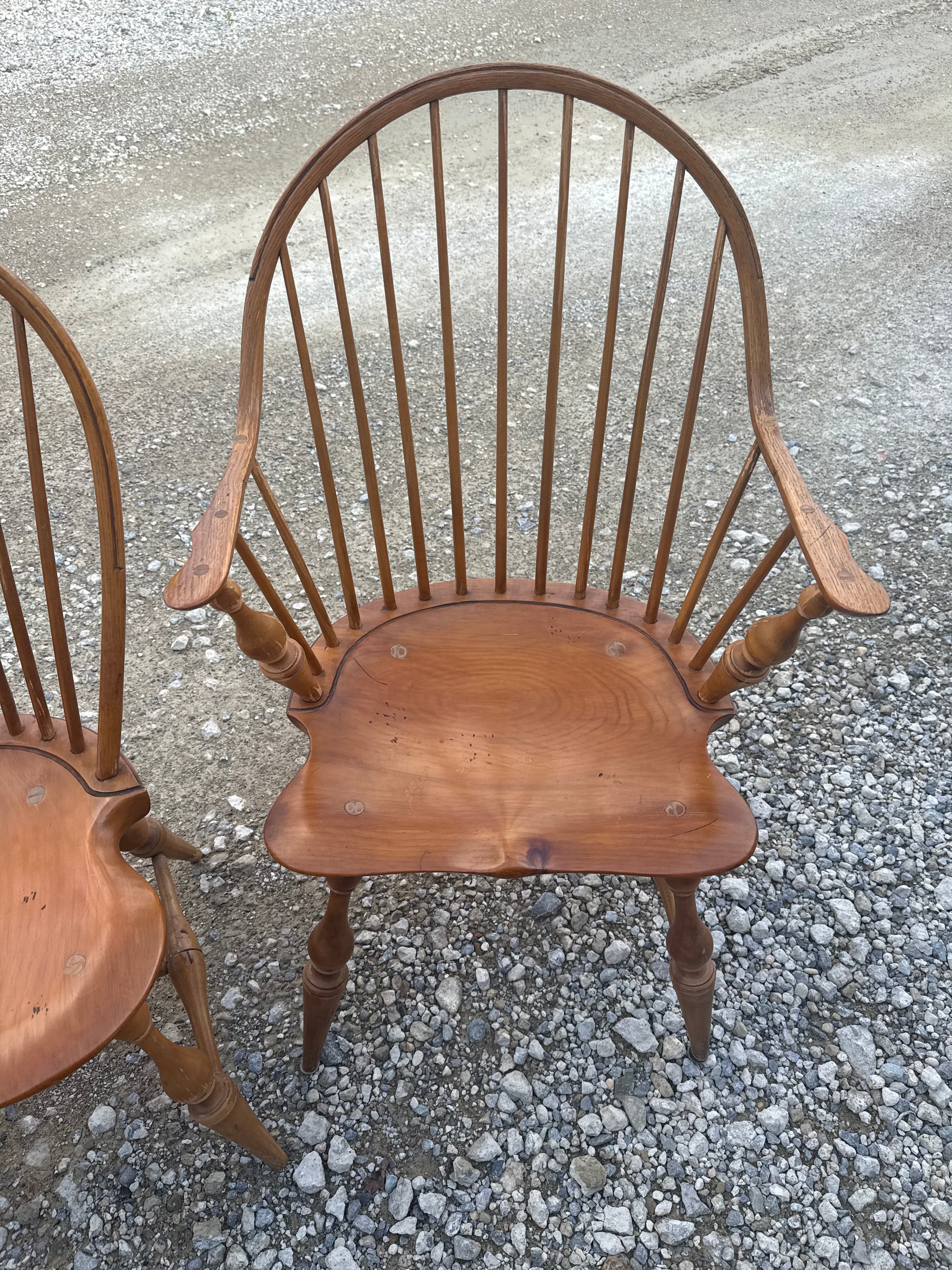 Six D.R. Dimes Windsor Chairs