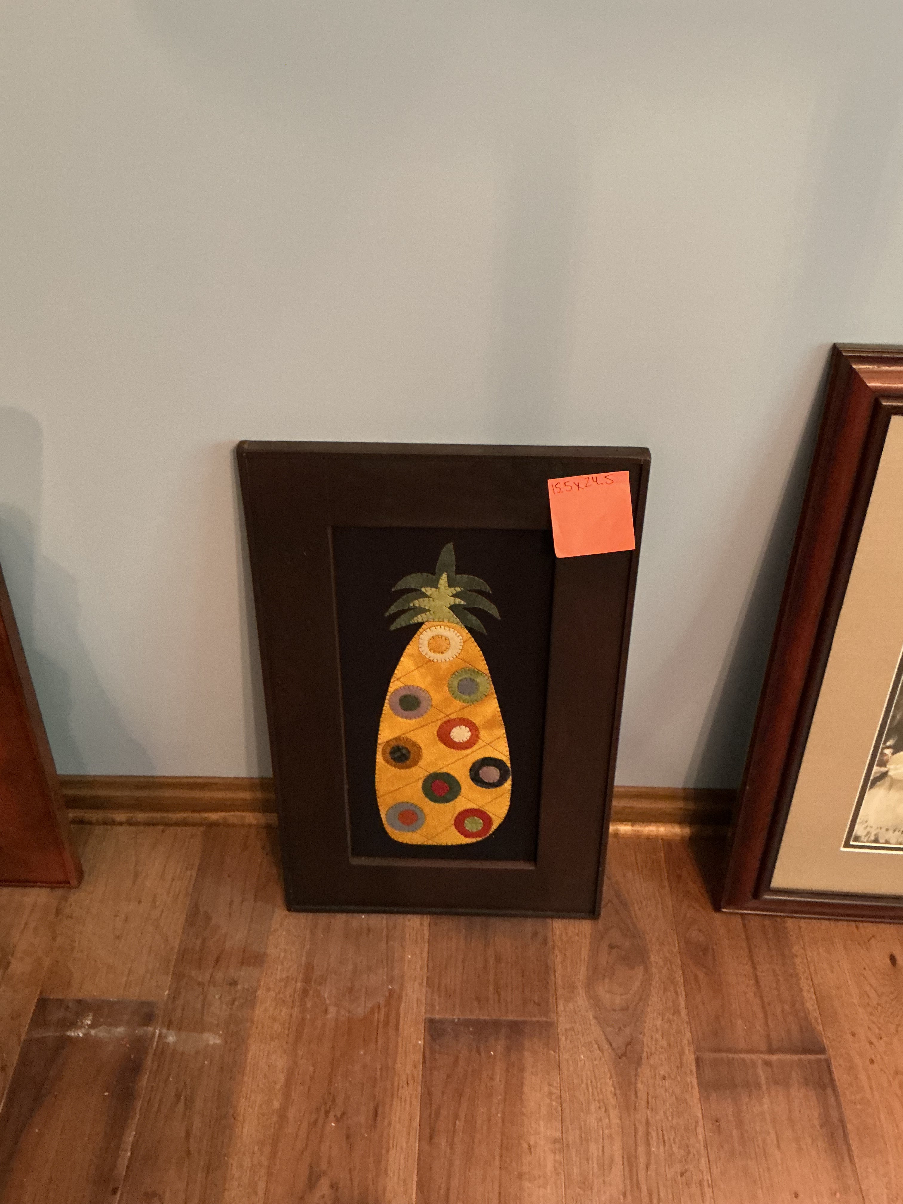 Hand made pineapple sign on felt