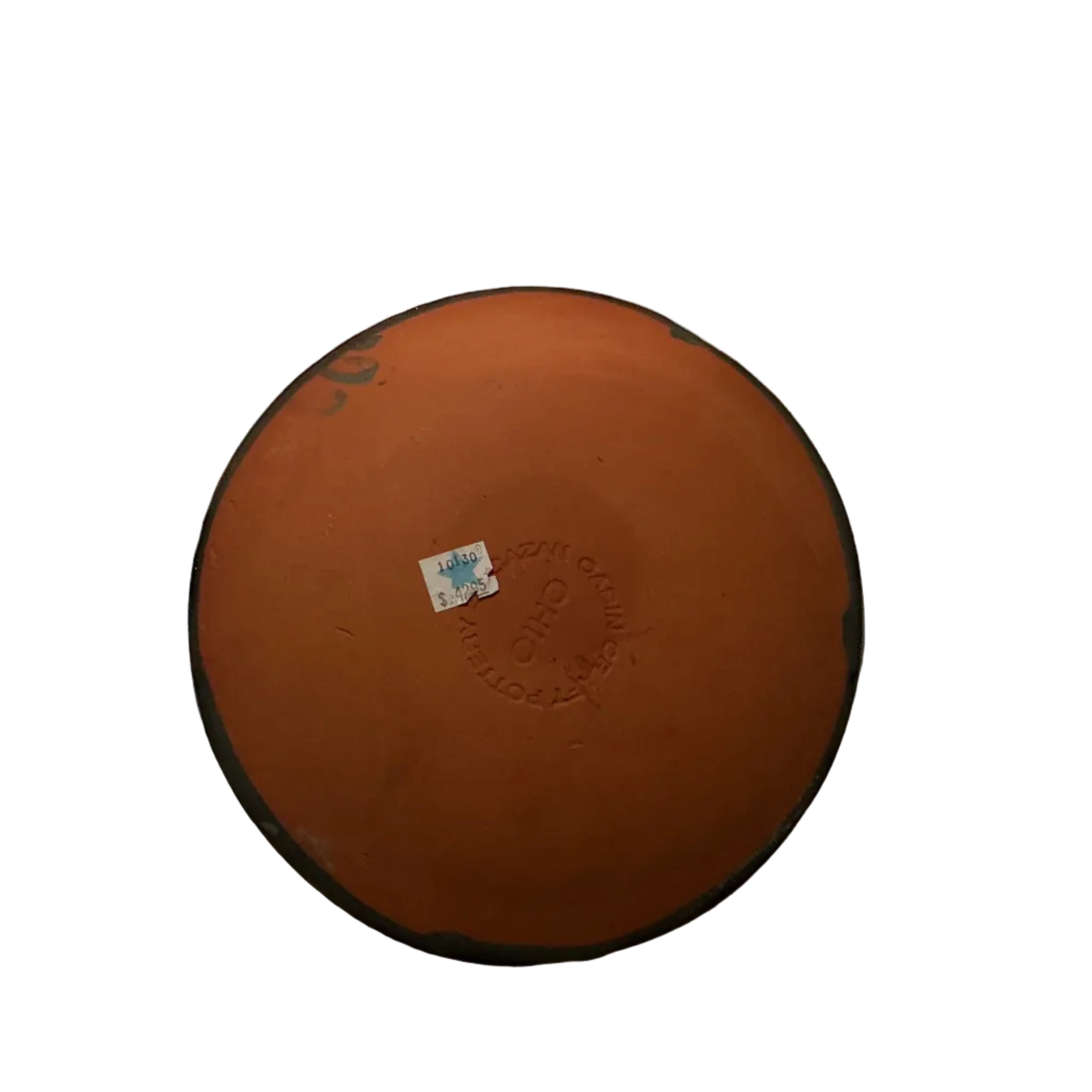 8” redware plate by Cabin Craft Pottery by Cazan