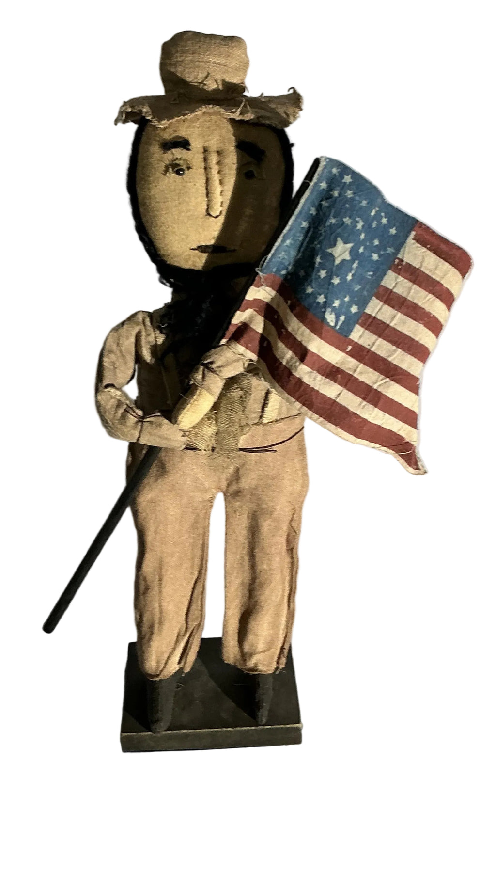 Farmer with flag