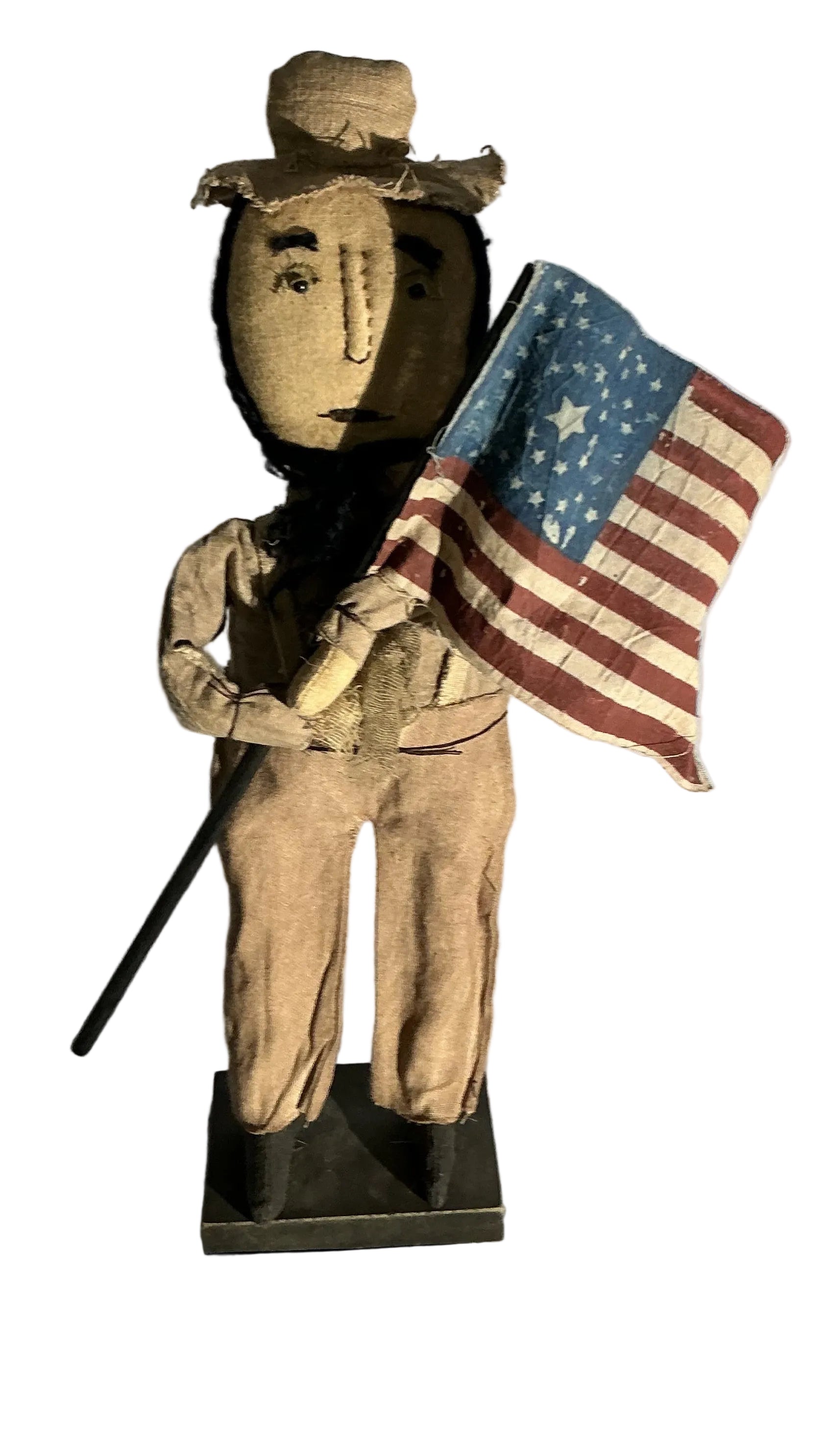 Farmer with flag