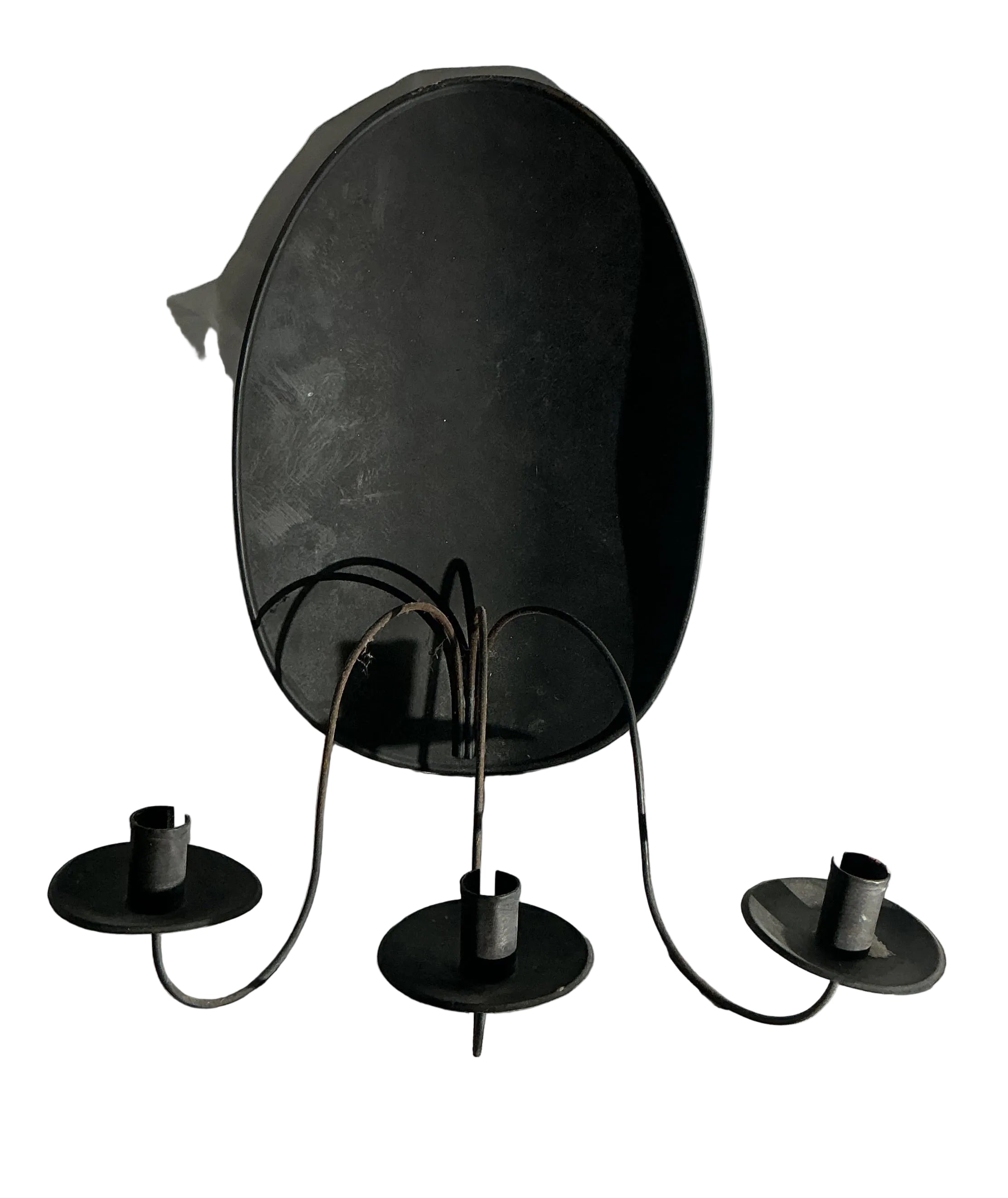 Large 3 arm tin wall sconce by Carriage House Lantern
