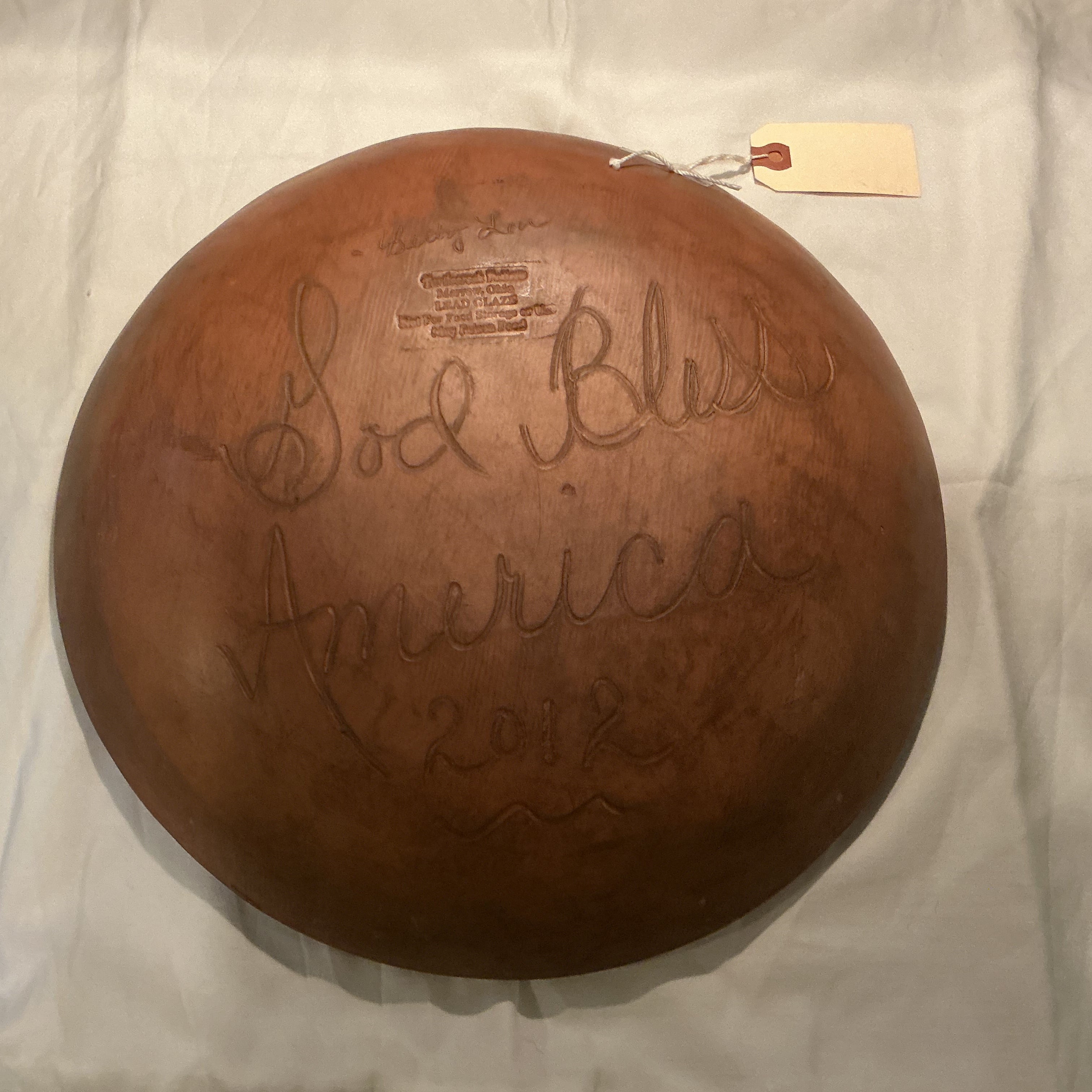 12.5” Redware plate by Turtlecreek Potters