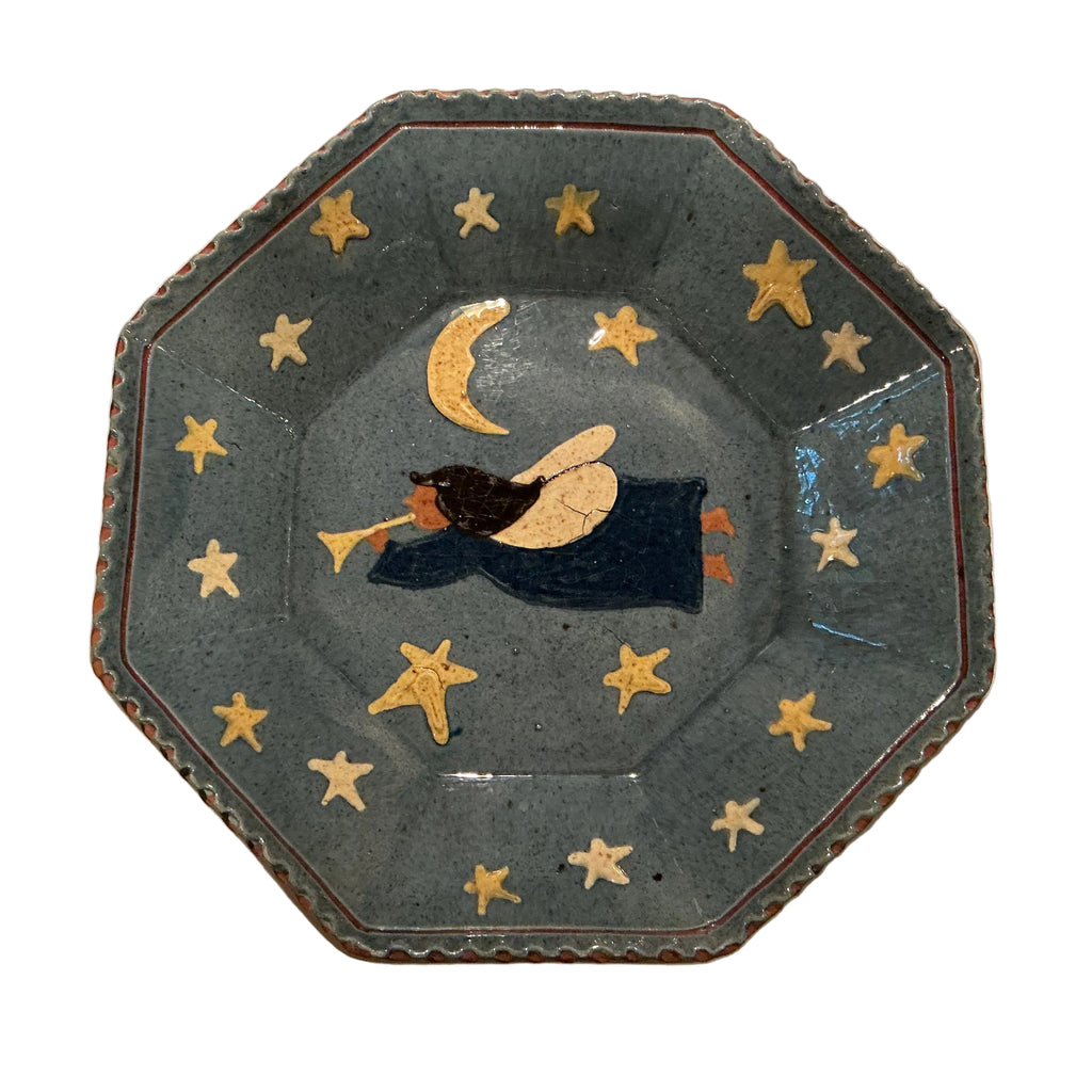 8.25” Redware dish by Turtlecreek Potters