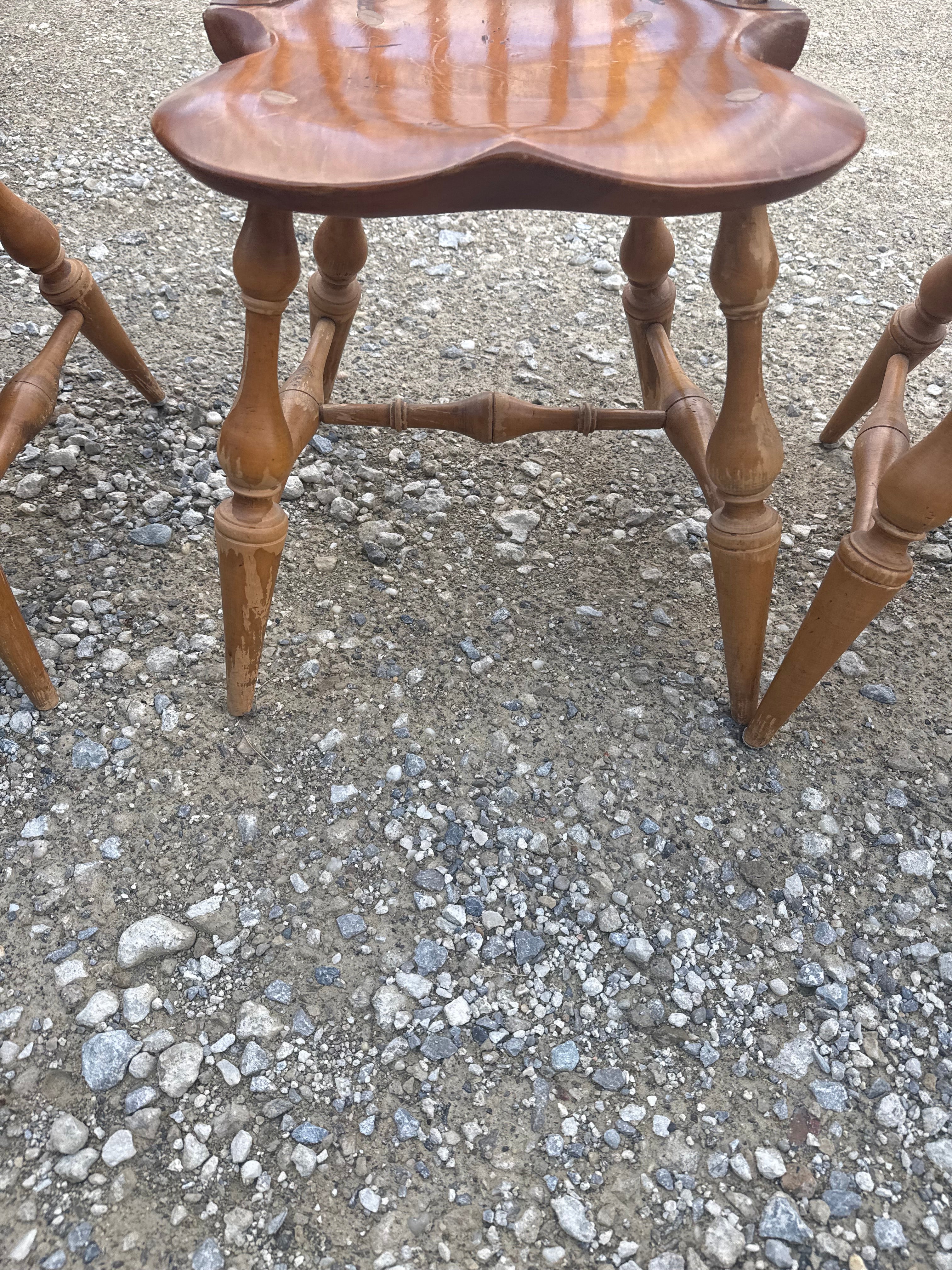 Six D.R. Dimes Windsor Chairs