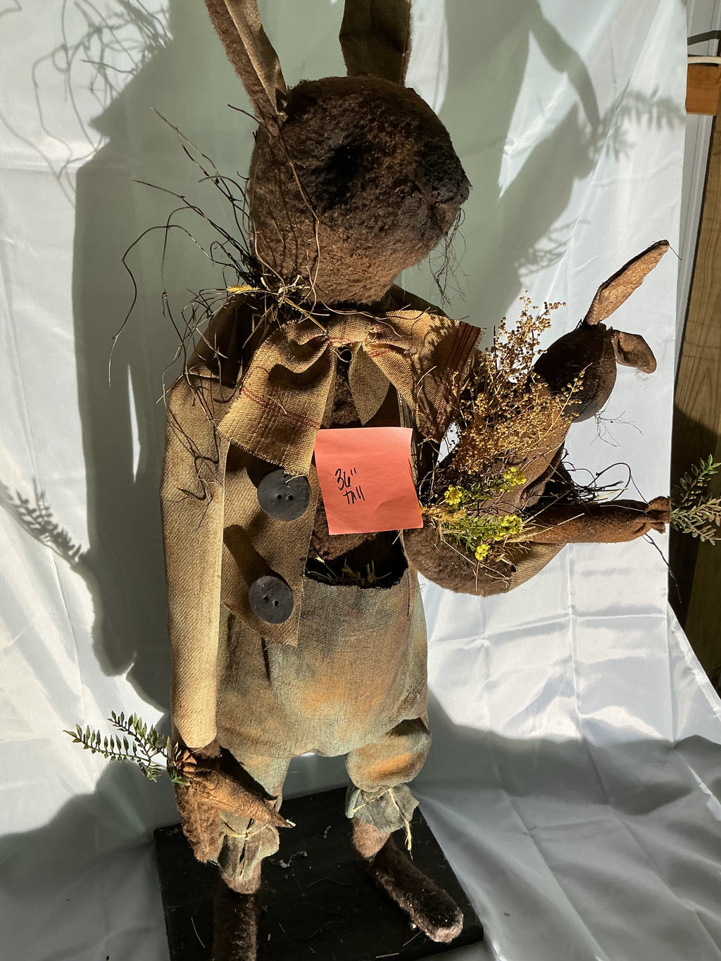 36” tall hand made bunny