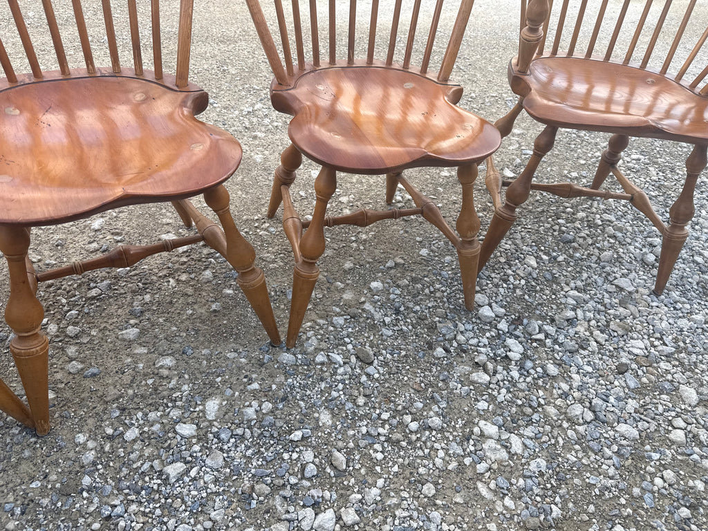 Six D.R. Dimes Windsor Chairs
