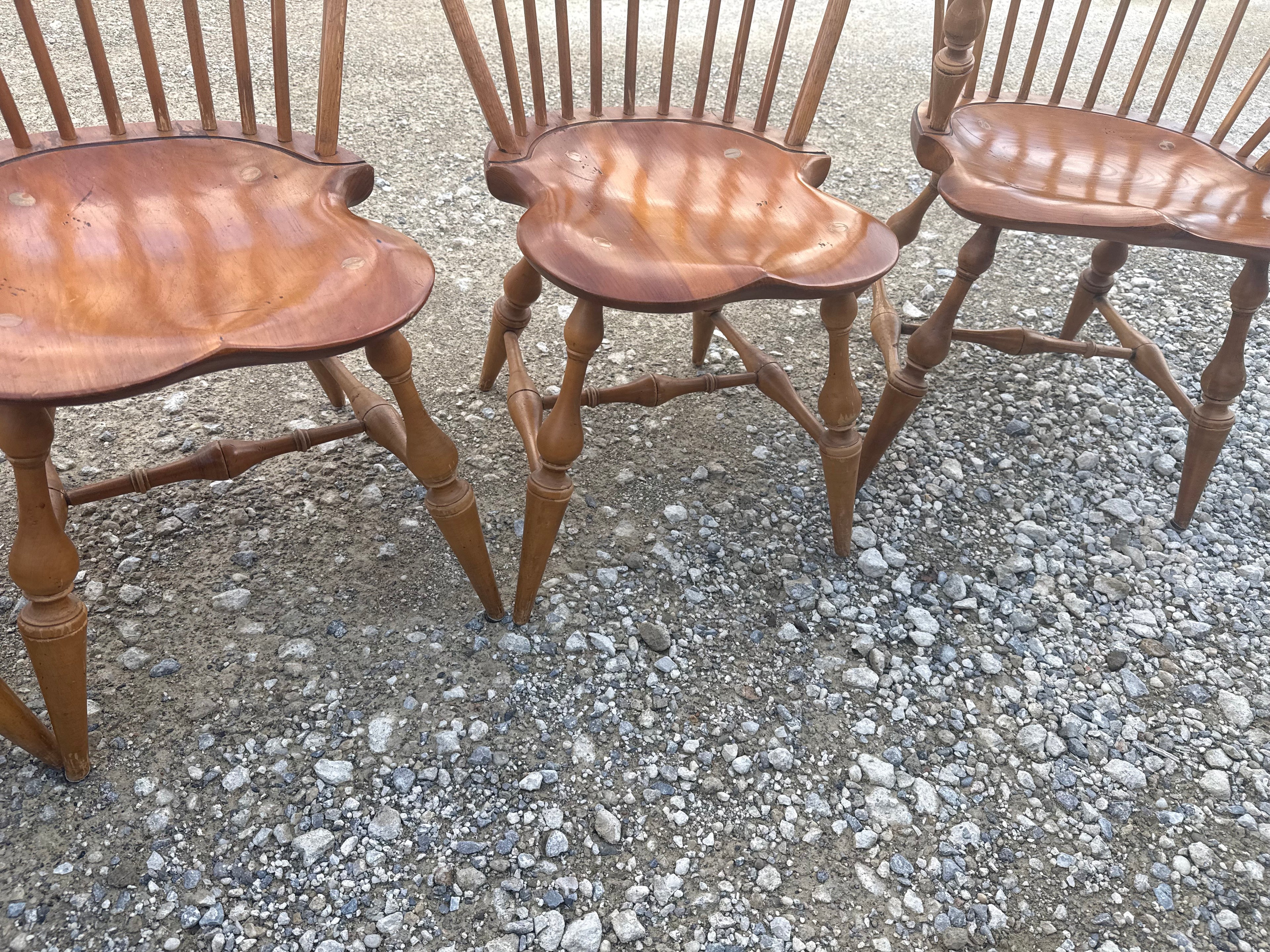 Six D.R. Dimes Windsor Chairs
