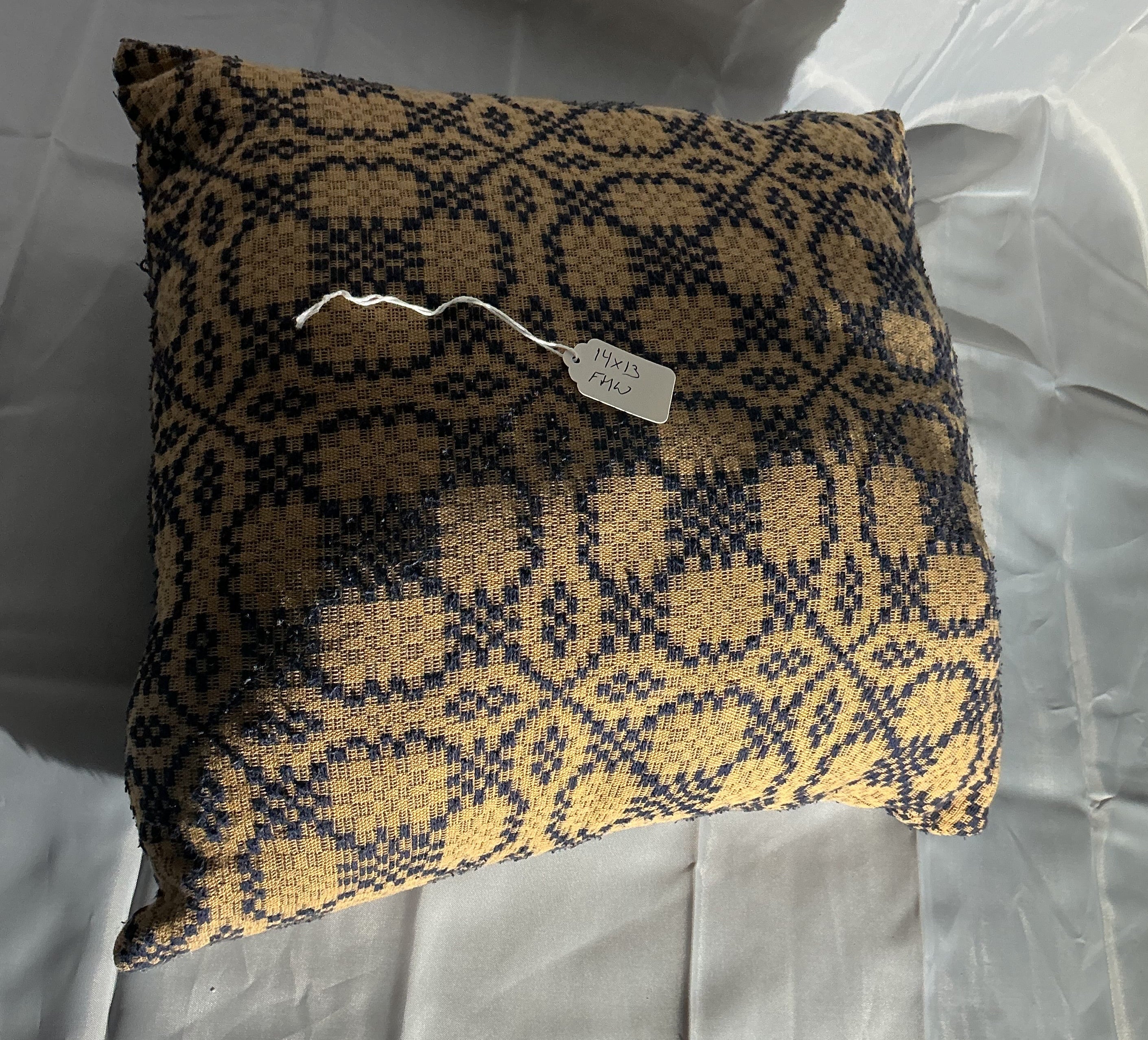 14x13 Pillow. Believed to be by Family Heirloom Weavers