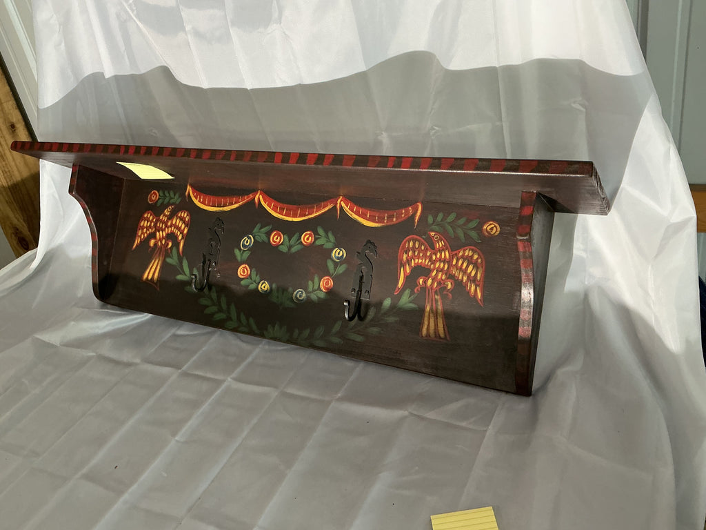 Hand painted wall shelf by Kathy Graybill