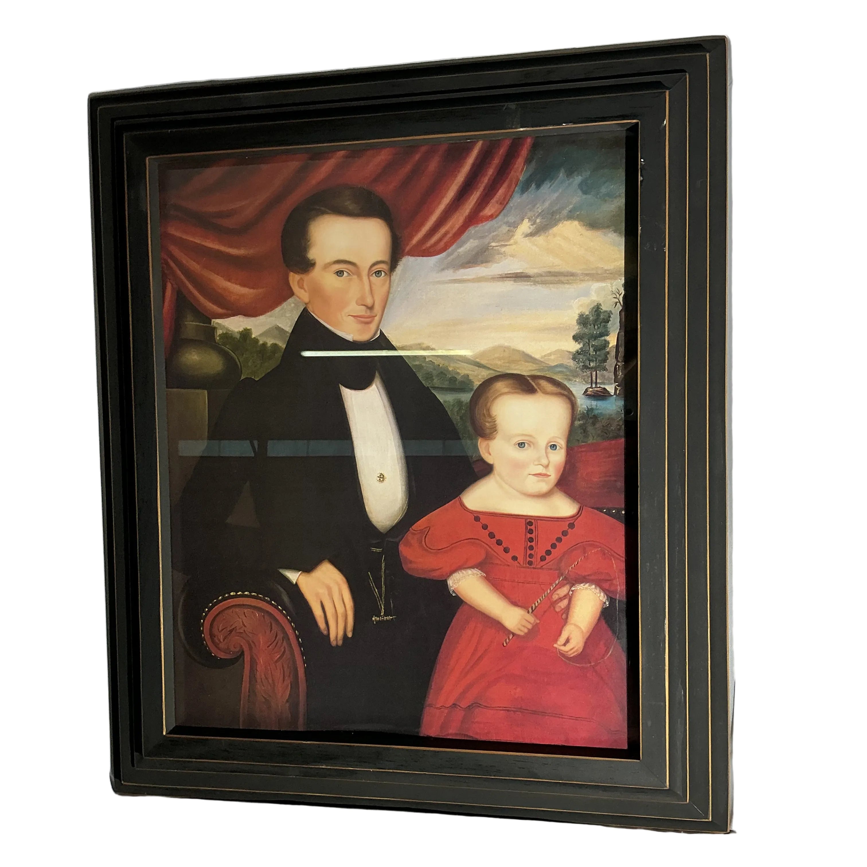 Mr. Minor and son in beautiful layered frame