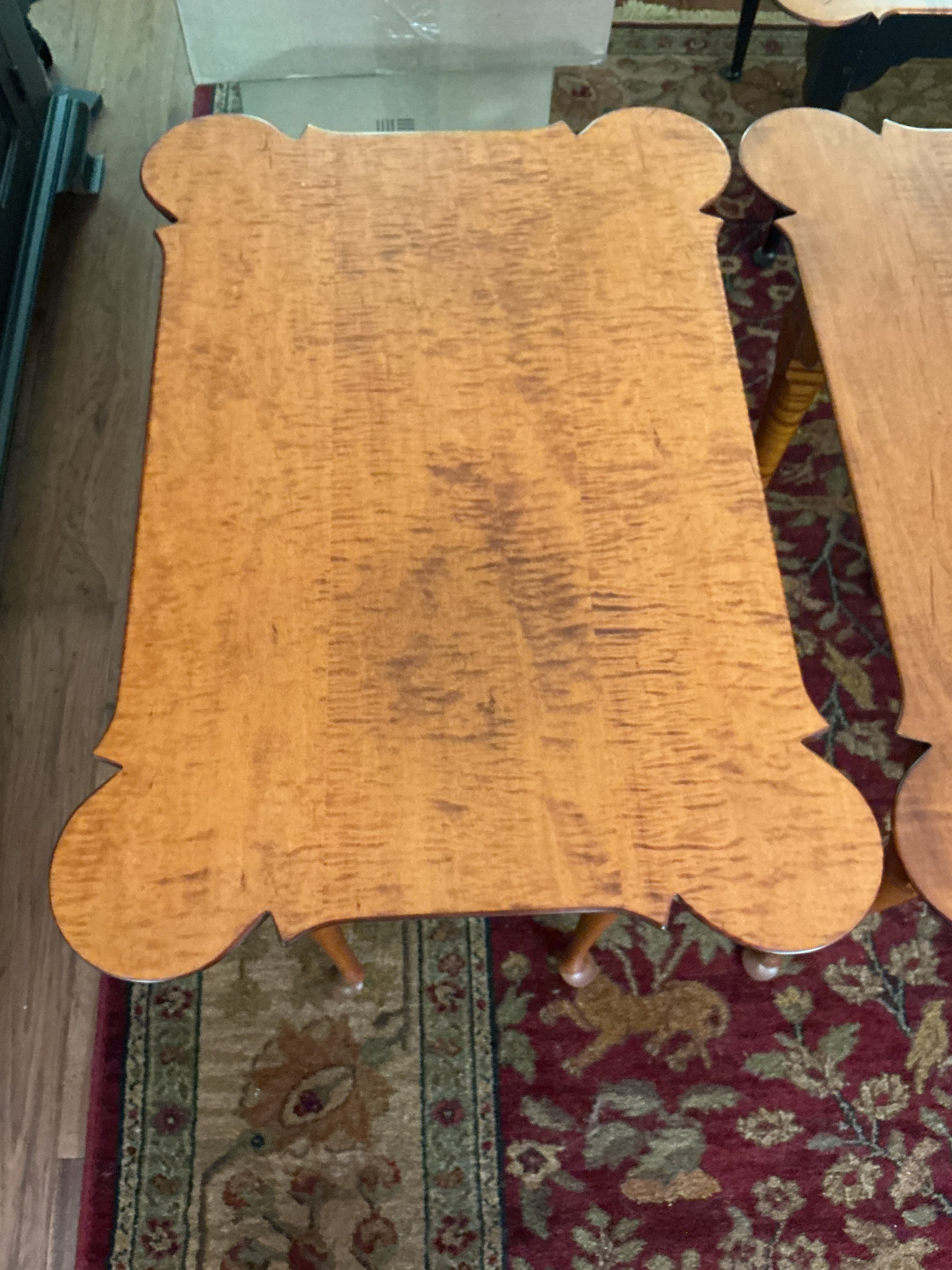 2 original JL Treharn porringer side tables. Price is for the pair