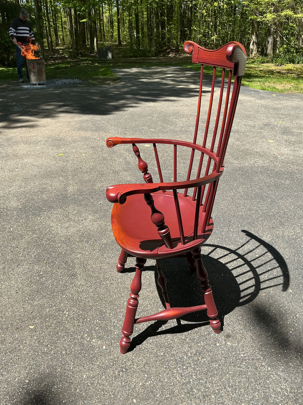 Pennsylvania fanback arm chair by J.L. Treharn