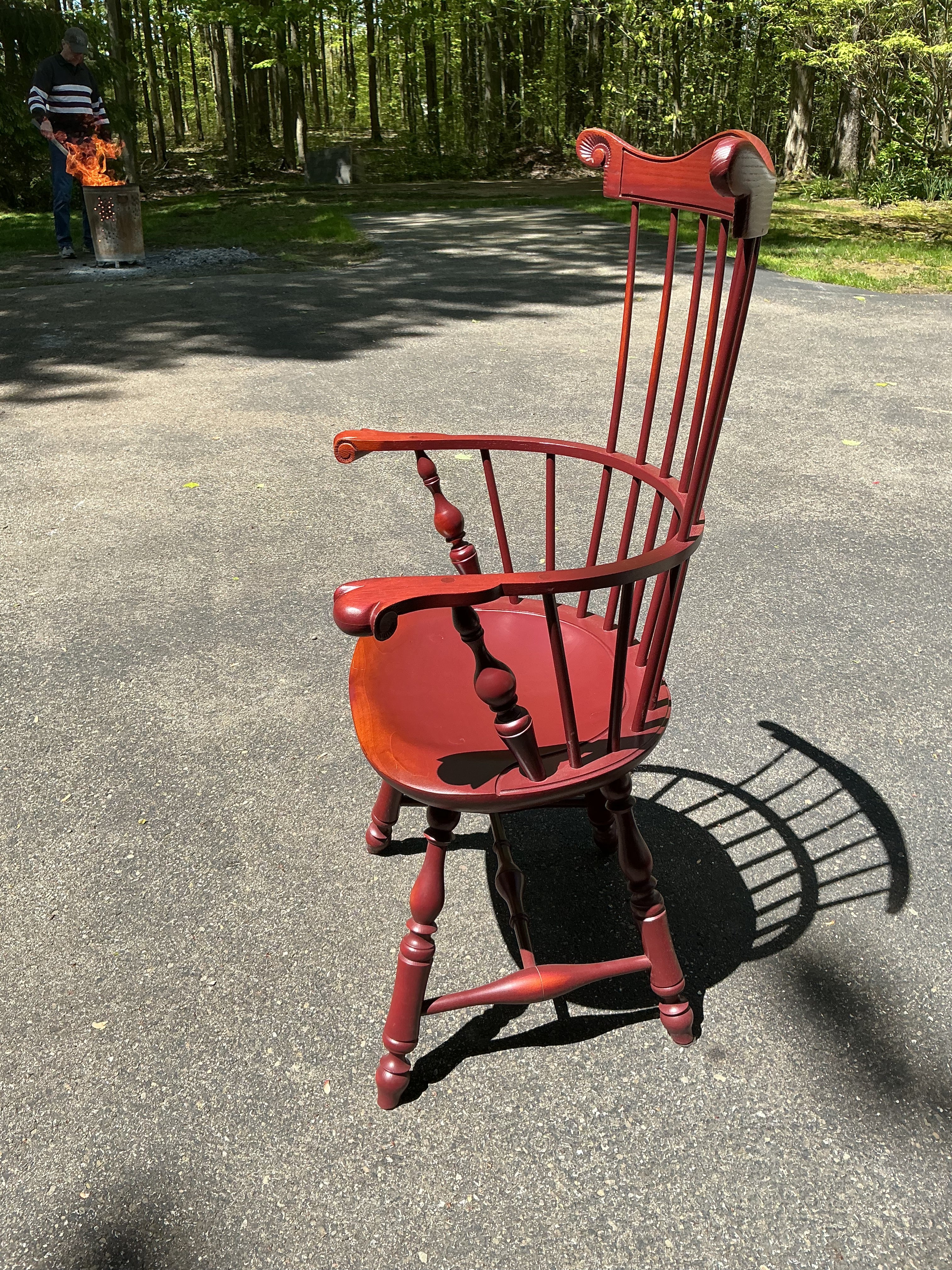 Pennsylvania fanback arm chair by J.L. Treharn
