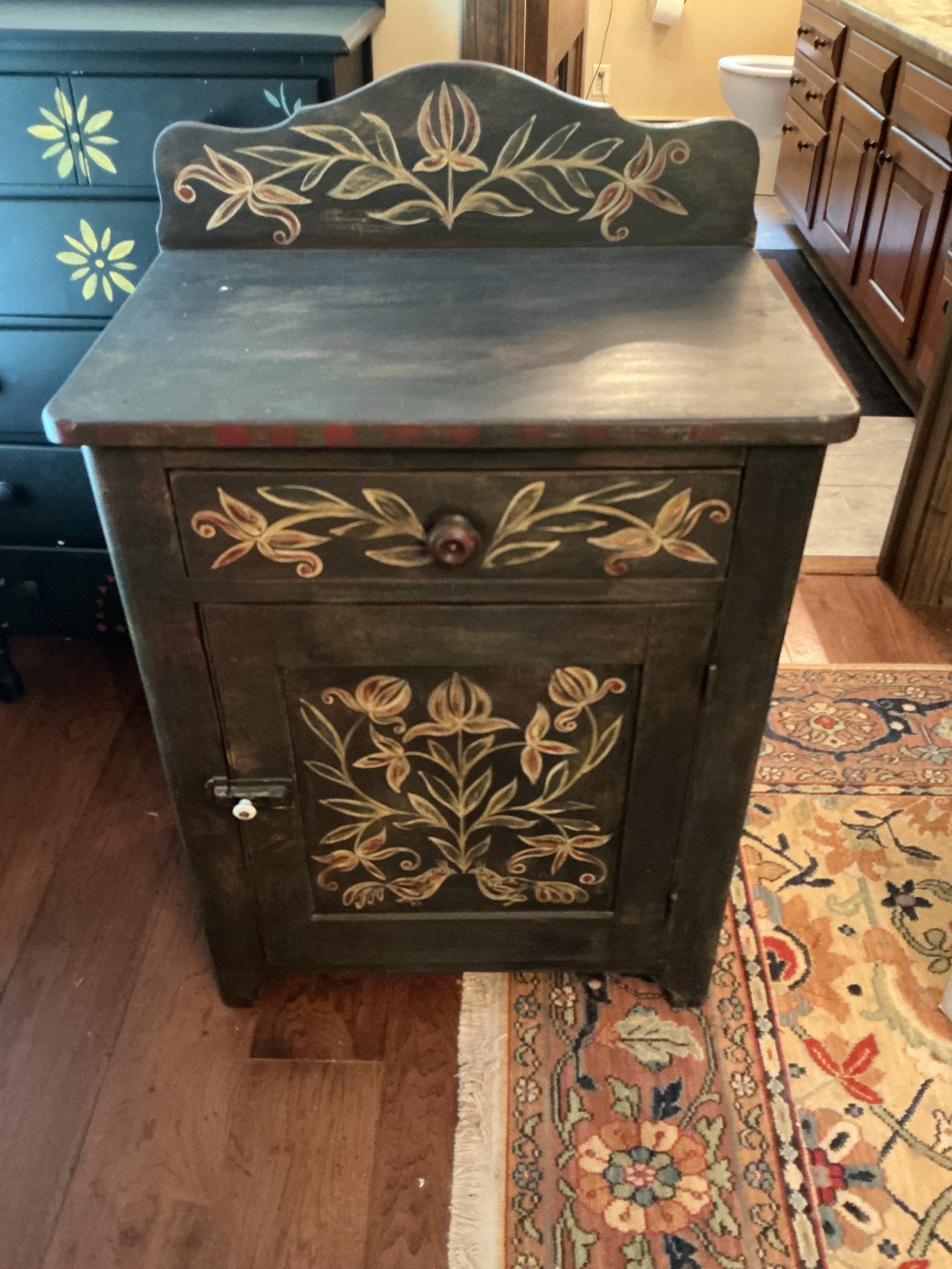 Kathy Graybill one drawer over one door cupboard. Ships white glove for $250